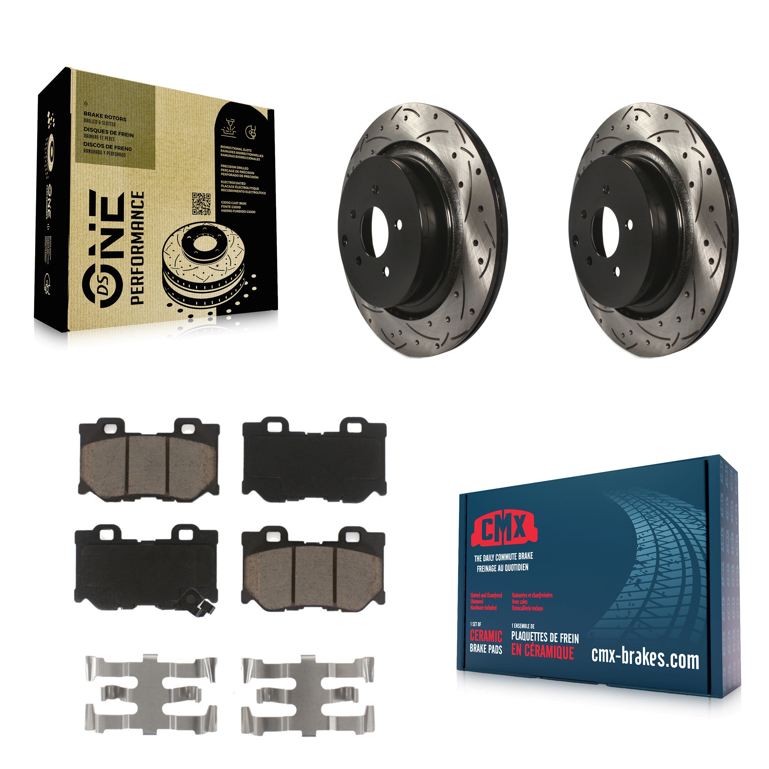 Transit Auto KDC-100879 Disc Brake Kit for 2009-2024 INFINITI Q60, INFINITI Q70L, INFINITI Q50 & more - Rear product image