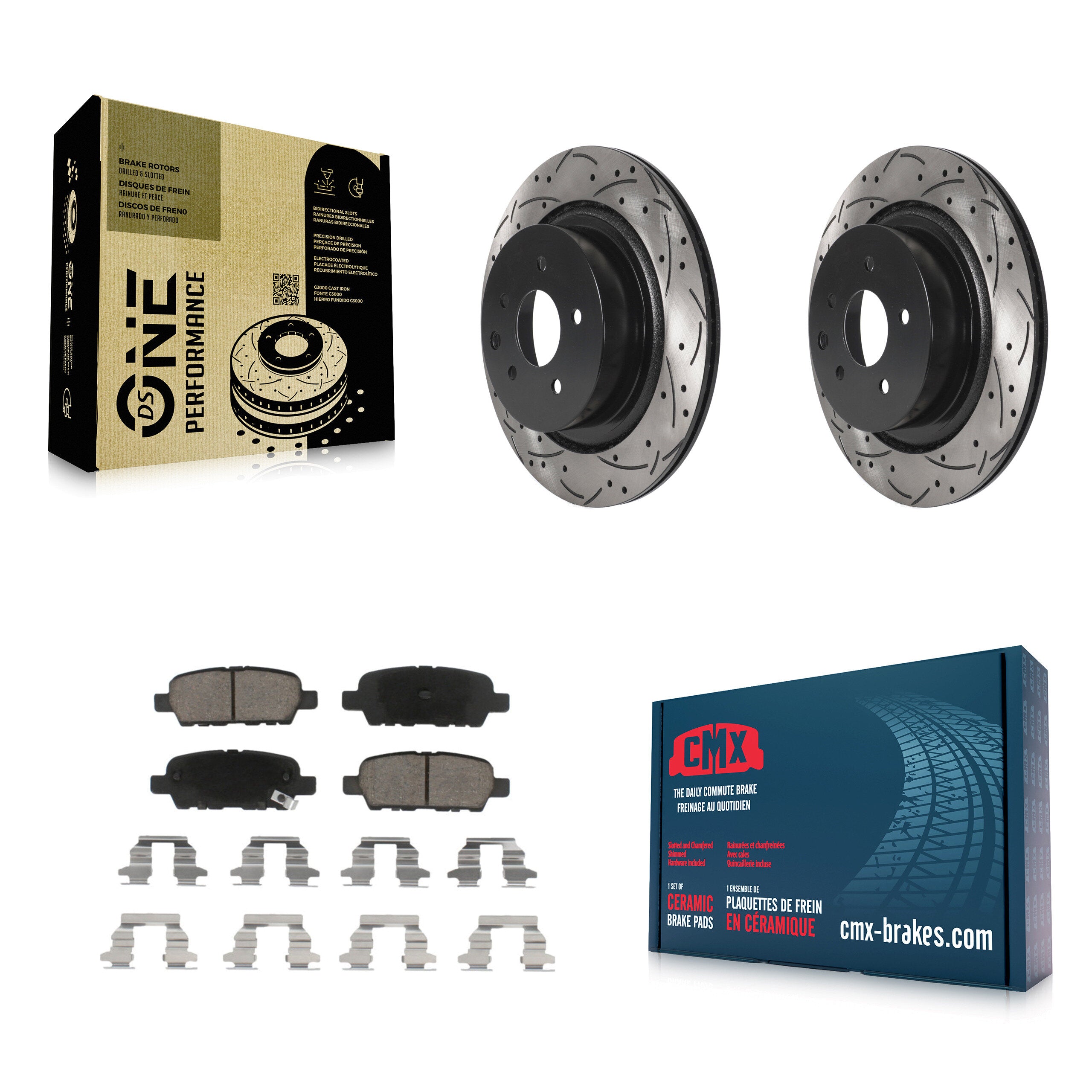 Transit Auto KDC-100881 Disc Brake Kit for 2007-2015 INFINITI Q60, INFINITI G35 - Rear product image
