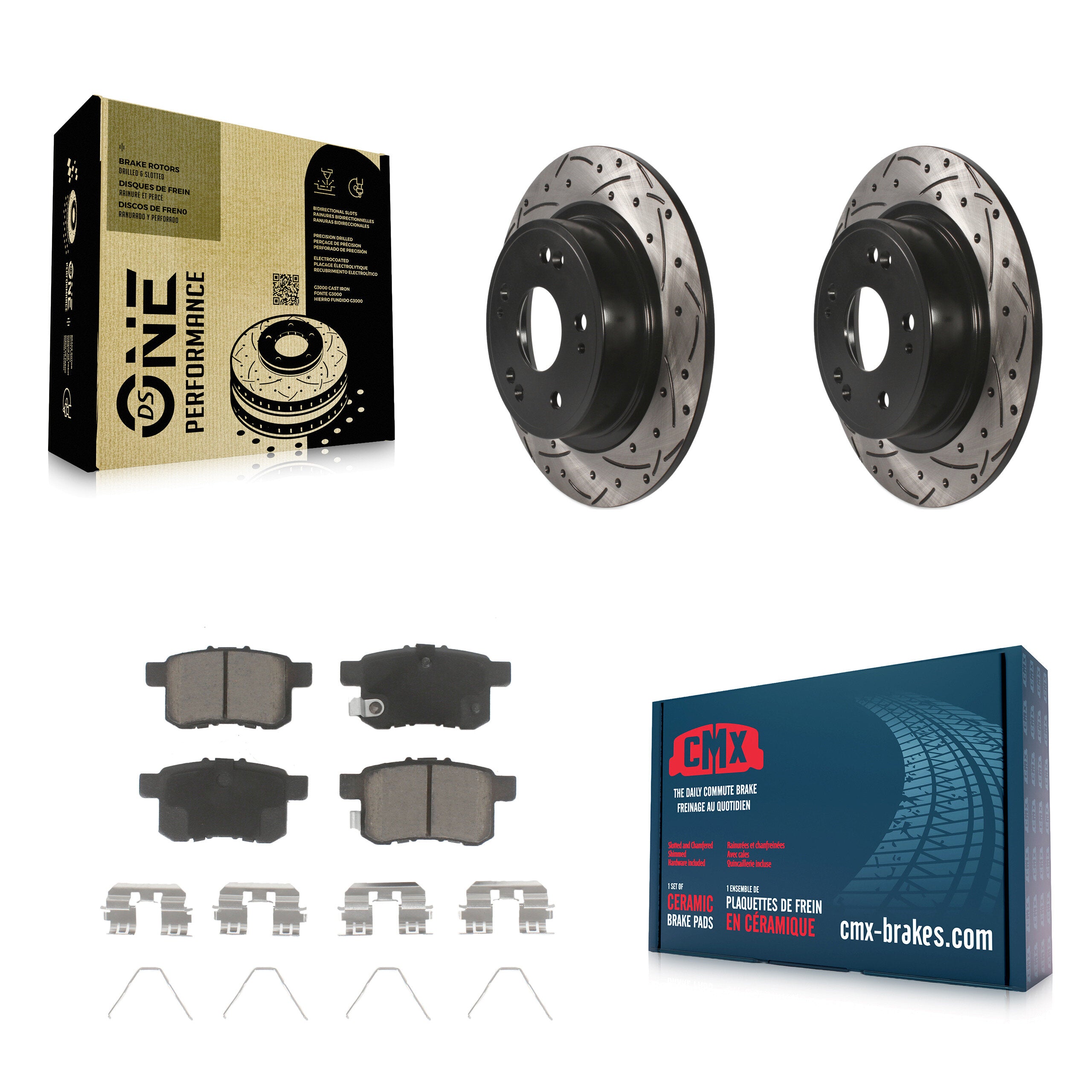 Transit Auto KDC-100885 Disc Brake Kit for 2008-2017 Honda Accord, Acura TSX - Rear product image