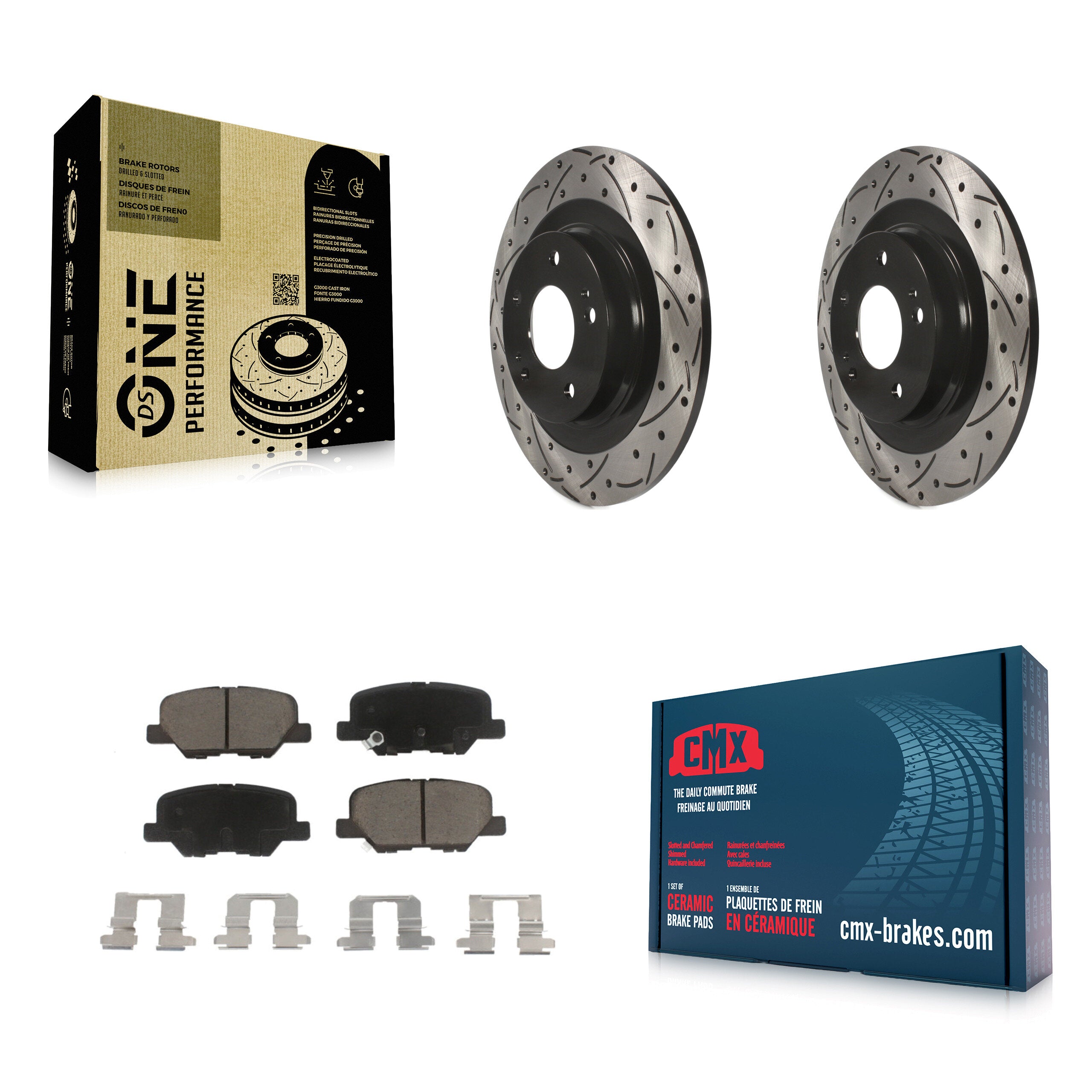 Transit Auto KDC-100886 Disc Brake Kit for 2013-2024 Mitsubishi Outlander PHEV, Mitsubishi Outlander, Mitsubishi Outlander Sport & more - Rear product image