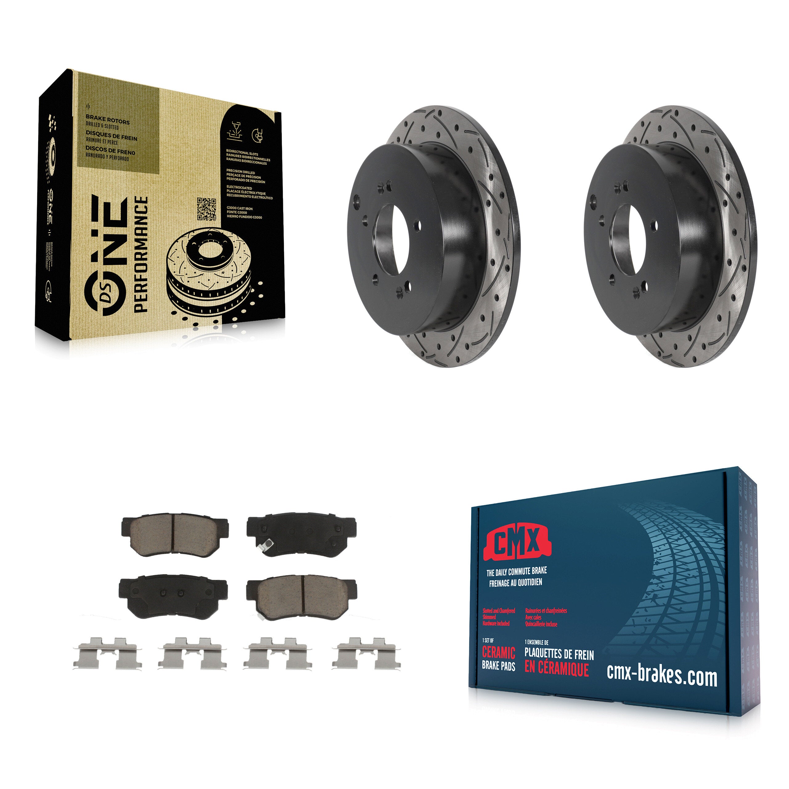 Transit Auto KDC-100895 Disc Brake Kit for 2001-2010 Hyundai Tucson, Kia Sportage, Hyundai Santa Fe - Rear product image