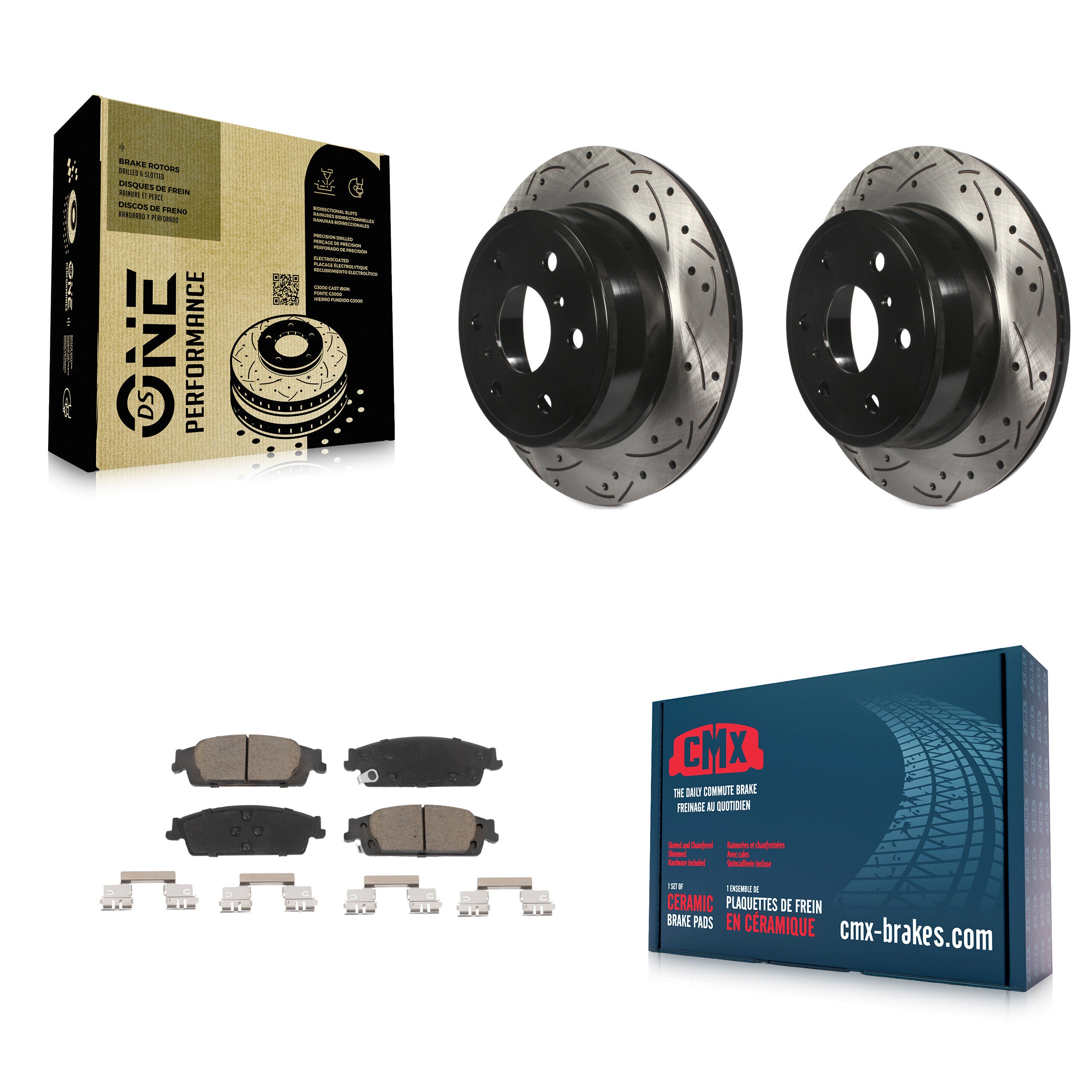 Transit Auto KDC-100898 Disc Brake Kit for 2014-2020 Chevrolet Suburban, Chevrolet Silverado 1500, Chevrolet Silverado 1500 LD & more - Rear product image