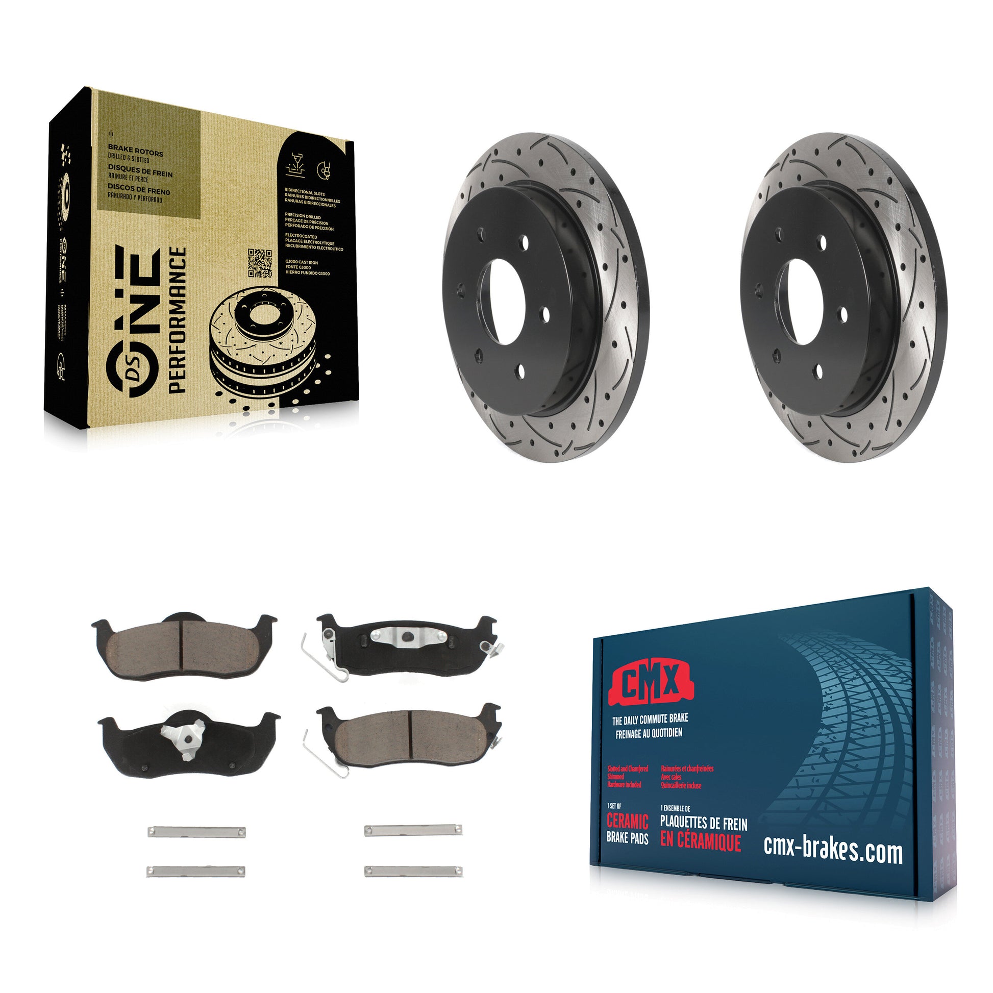 Transit Auto KDC-100902 Disc Brake Kit for 2004-2015 Nissan Armada, INFINITI QX56, Nissan Pathfinder Armada & more - Rear product image