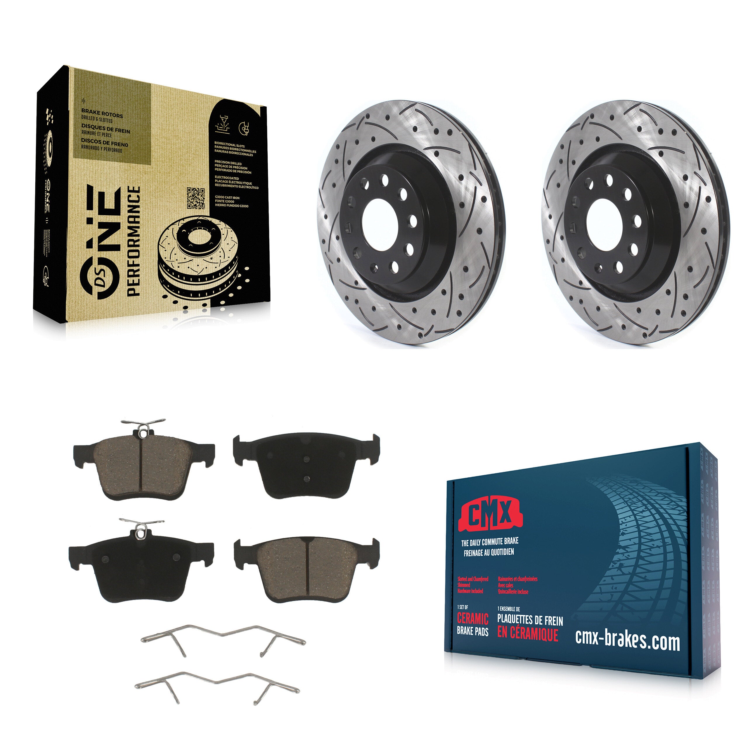 Transit Auto KDC-100905 Disc Brake Kit for 2015-2024 Audi Q3, Volkswagen Atlas Cross Sport, Audi A3 & more - Rear product image