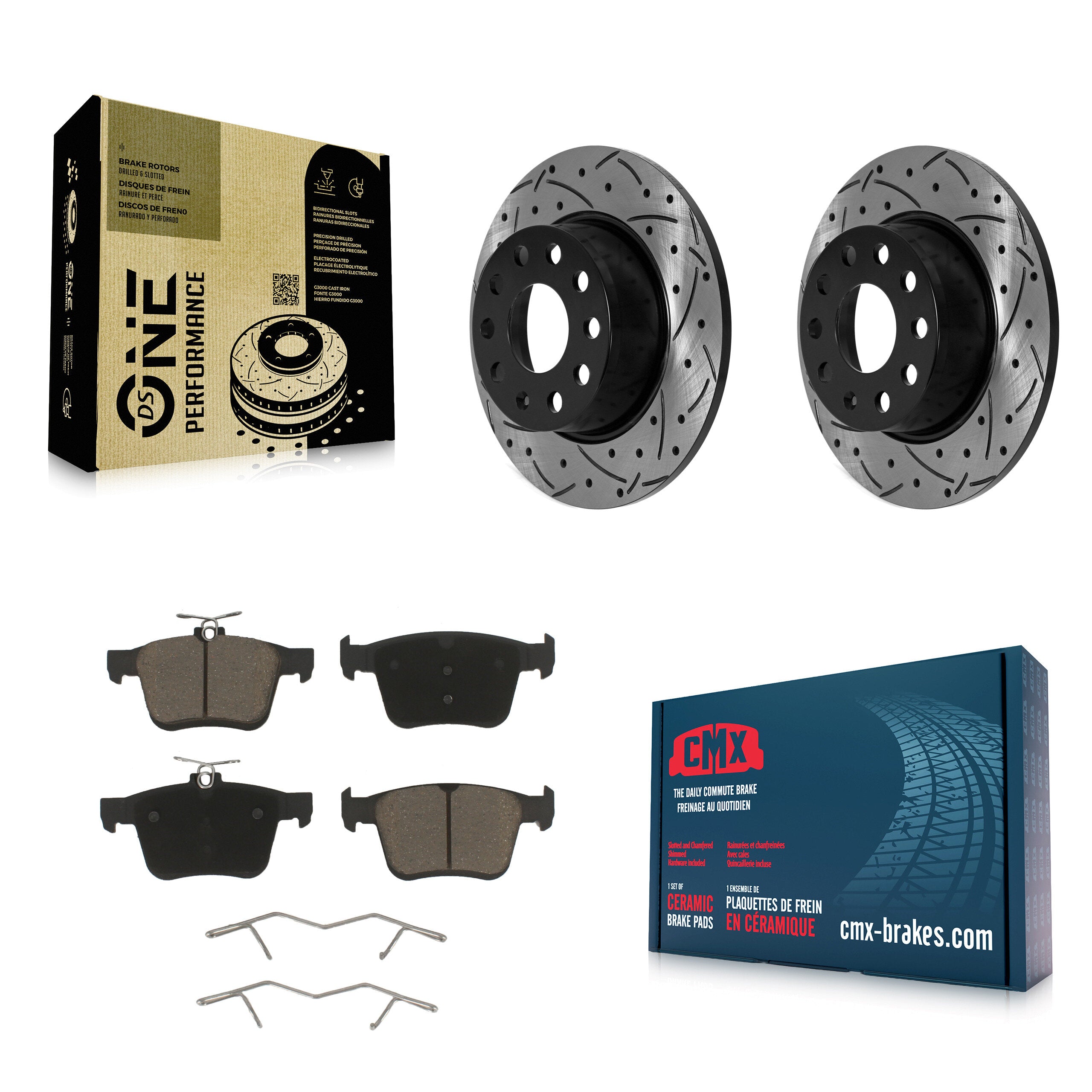 Transit Auto KDC-100908 Disc Brake Kit for 2019-2025 Volkswagen Jetta, Volkswagen Taos - Rear product image