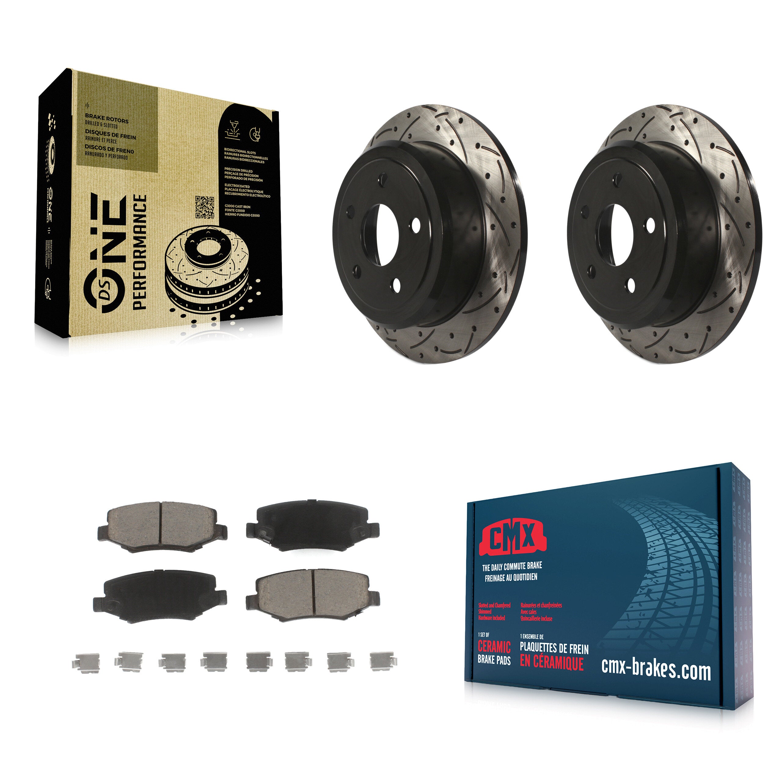 Transit Auto KDC-100910 Disc Brake Kit for 2007-2018 Jeep Wrangler JK, Jeep Wrangler - Rear product image