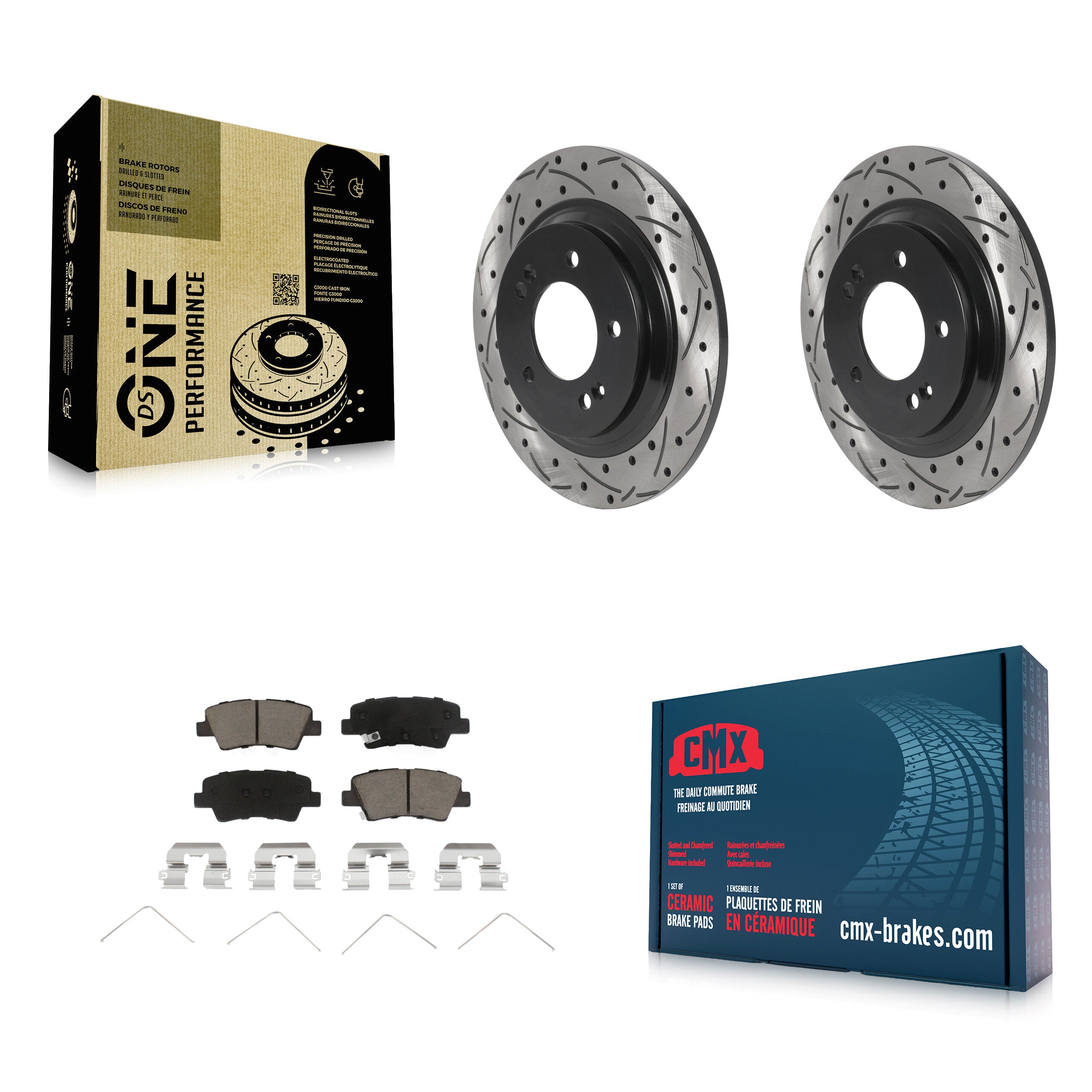 Transit Auto KDC-100914 Disc Brake Kit for 2017-2019 Kia Niro, Hyundai Ioniq - Rear product image