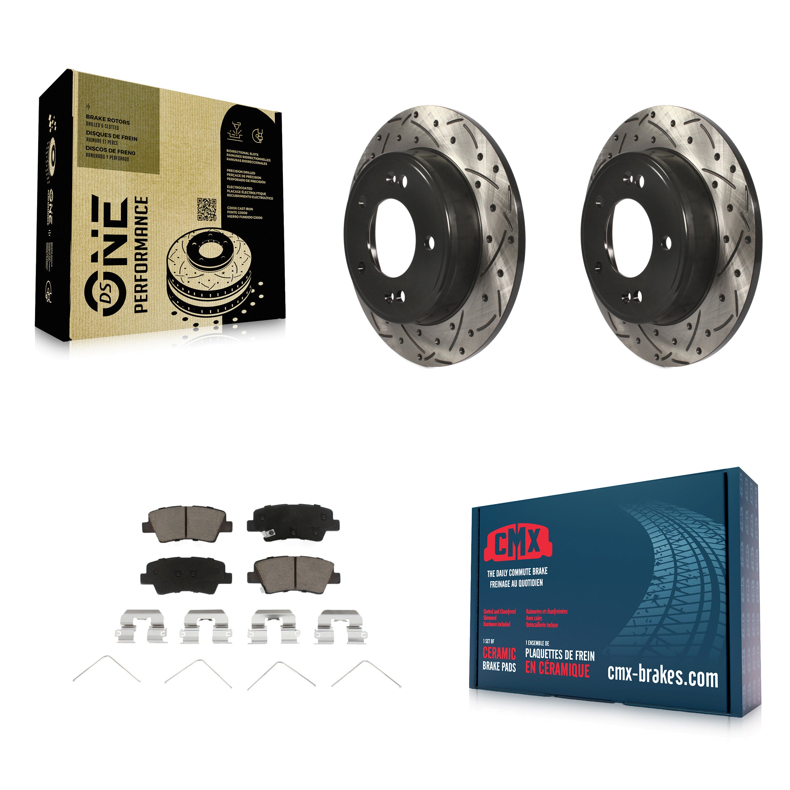 Transit Auto KDC-100915 Disc Brake Kit for 2017-2024 Kia Soul, Hyundai Venue, Hyundai Elantra - Rear product image