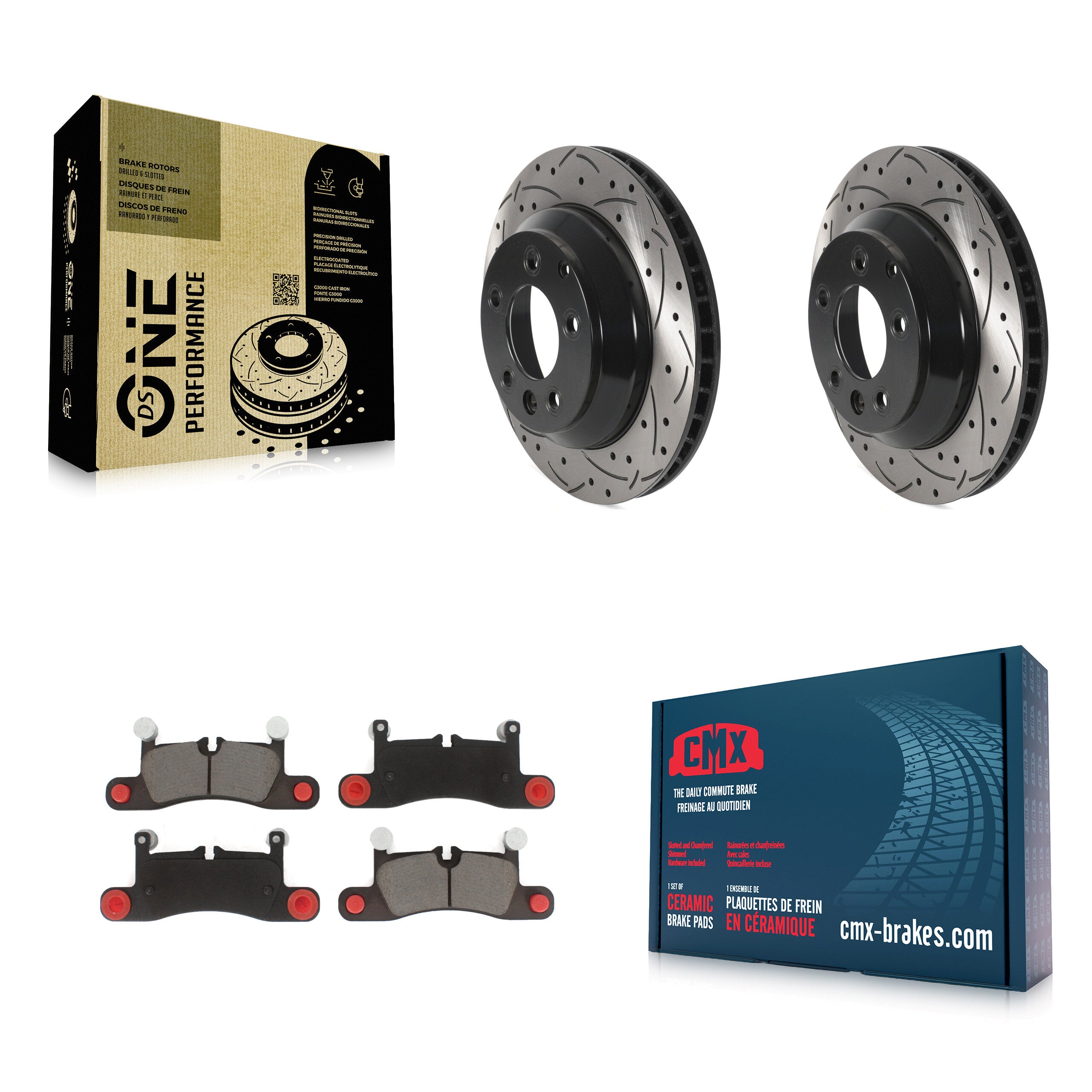 Transit Auto KDC-100916 Disc Brake Kit for 2011-2018 Porsche Cayenne, Volkswagen Touareg - Rear product image