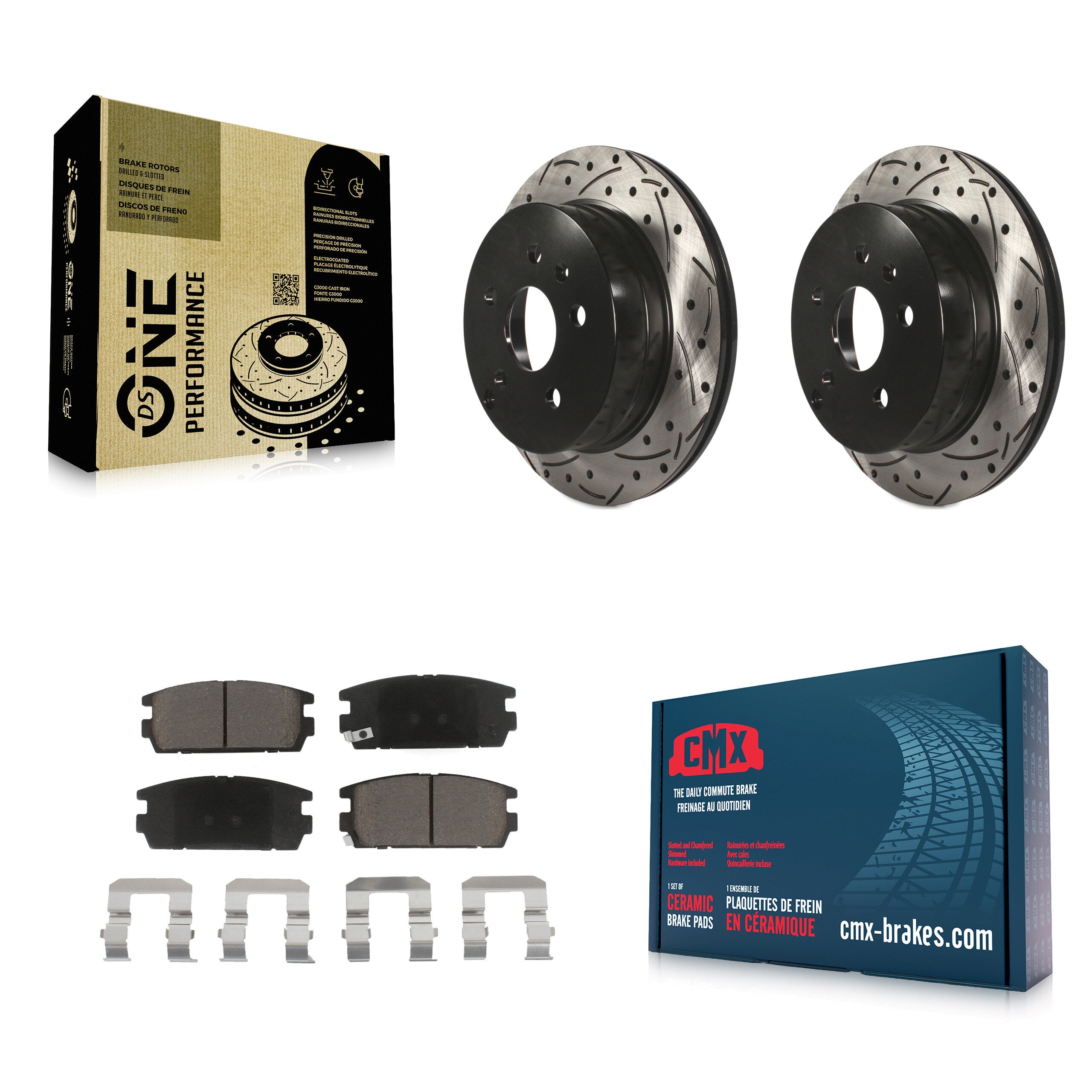 Transit Auto KDC-100918 Disc Brake Kit for 2010-2017 Chevrolet Equinox, GMC Terrain - Rear product image
