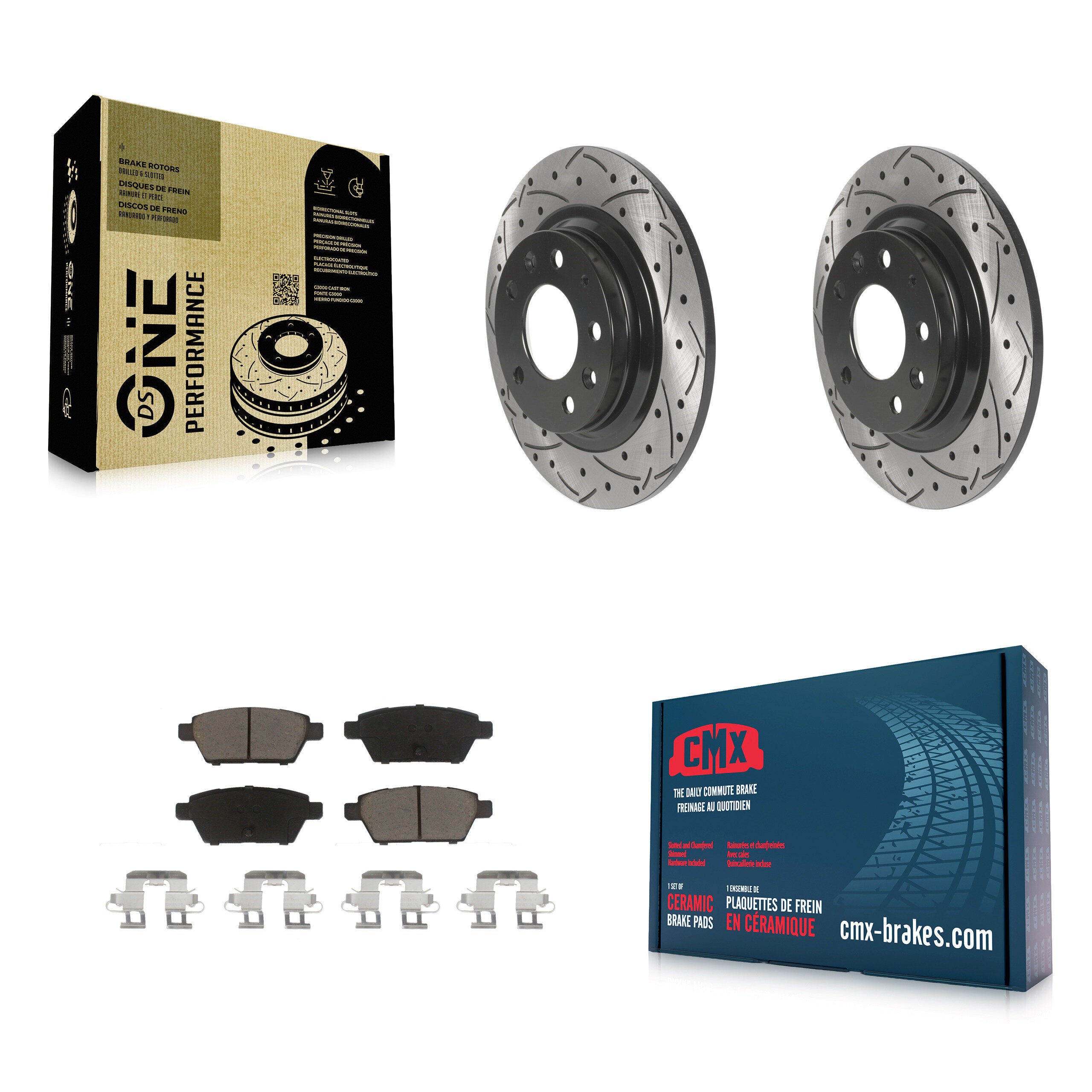 Transit Auto KDC-100923 Disc Brake Kit for 2006-2013 Mazda 6, Lincoln MKZ, Ford Fusion & more - Rear product image