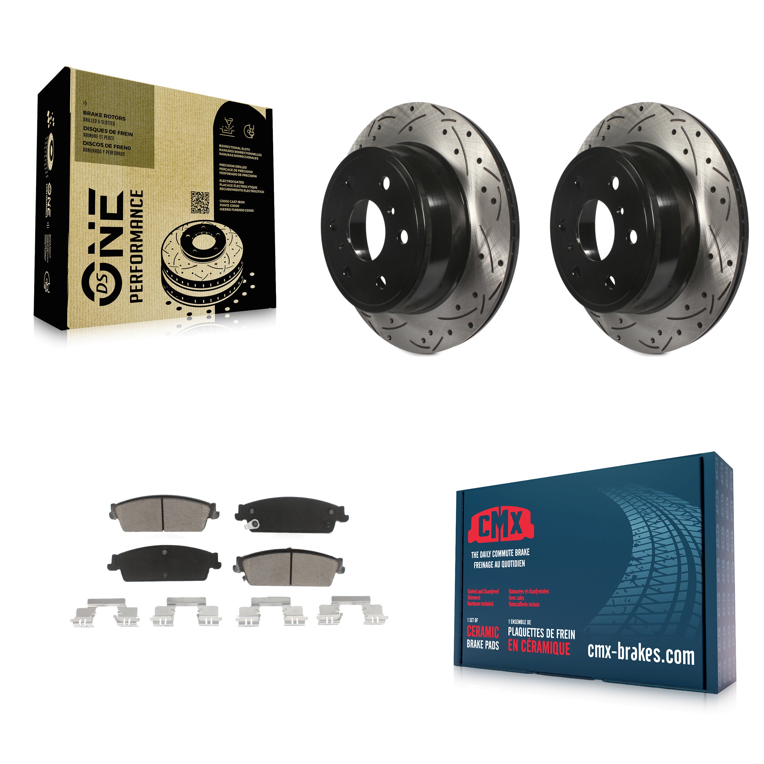 Transit Auto KDC-100932 Disc Brake Kit for 2007-2014 Chevrolet Silverado 1500, Cadillac Escalade, Cadillac Escalade ESV & more - Rear product image