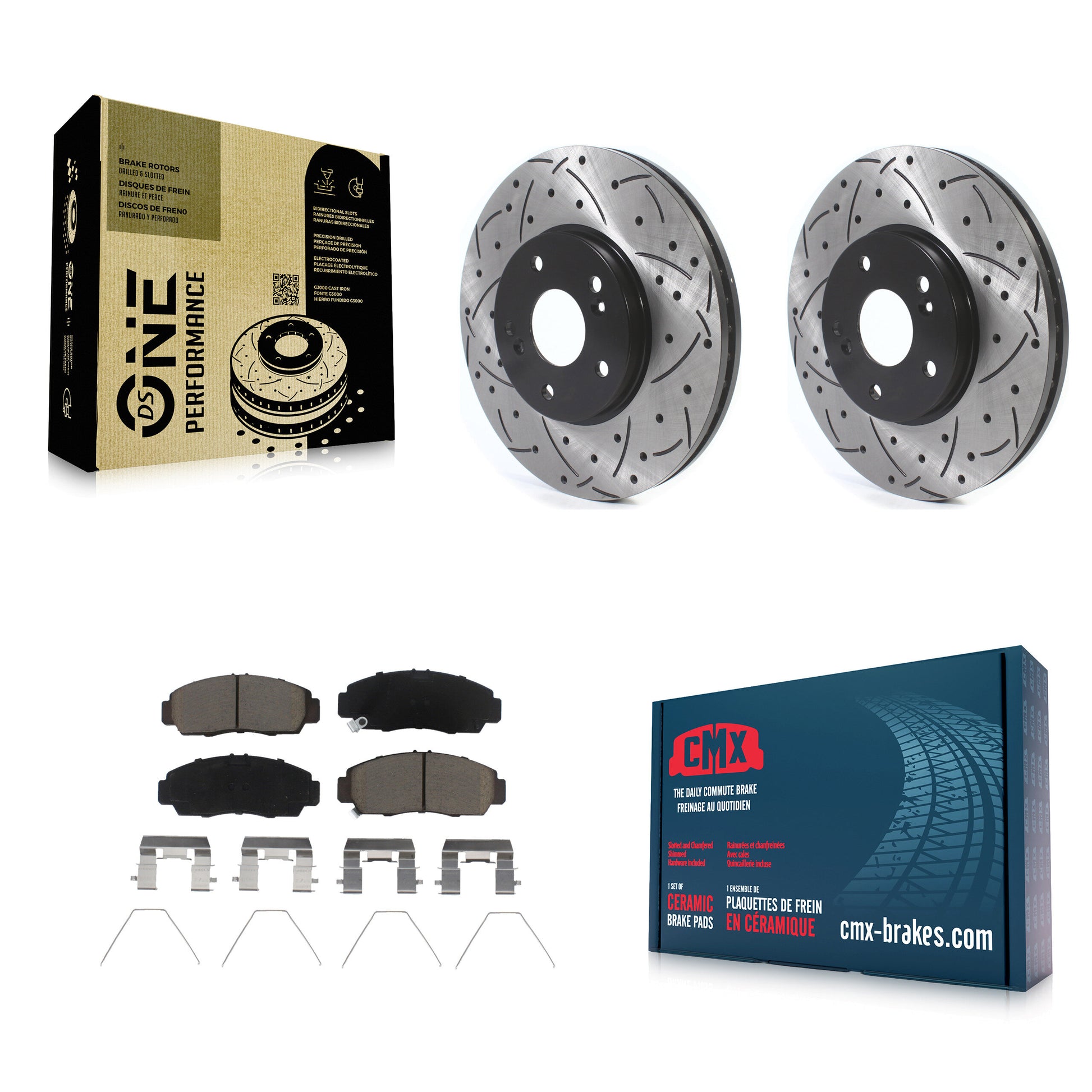 Transit Auto KDC-100937 Disc Brake Kit for 2010-2014 Honda Accord, Acura TSX - Front product image