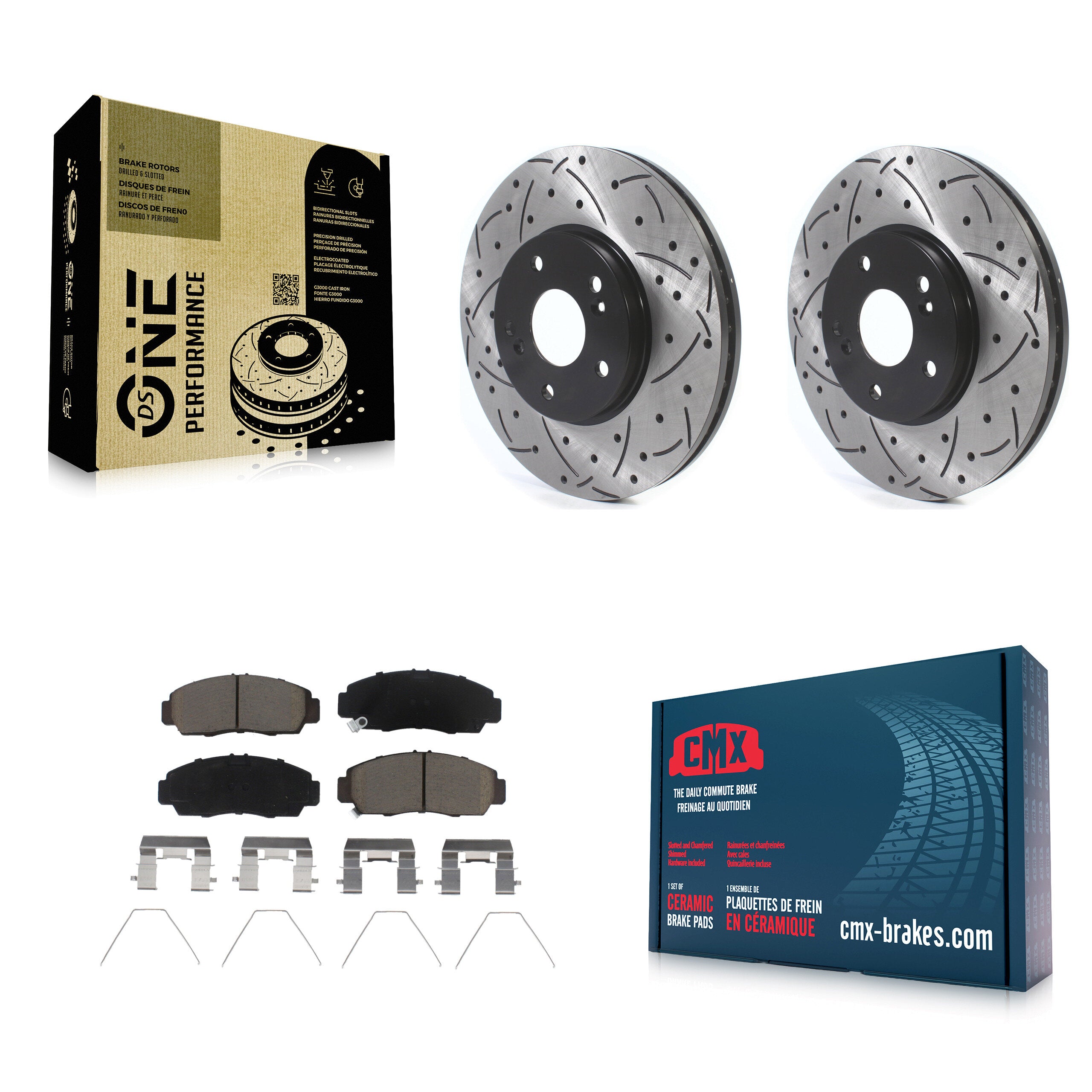 Transit Auto KDC-100937 Disc Brake Kit for 2010-2014 Honda Accord, Acura TSX - Front product image