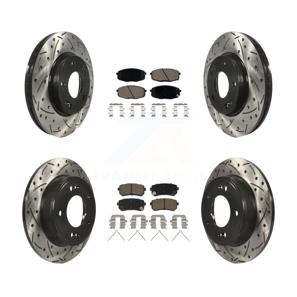 Transit Auto KDC-100938 Disc Brake Kit for 2018-2023 Hyundai Kona, Kia Seltos - Front and Rear product image