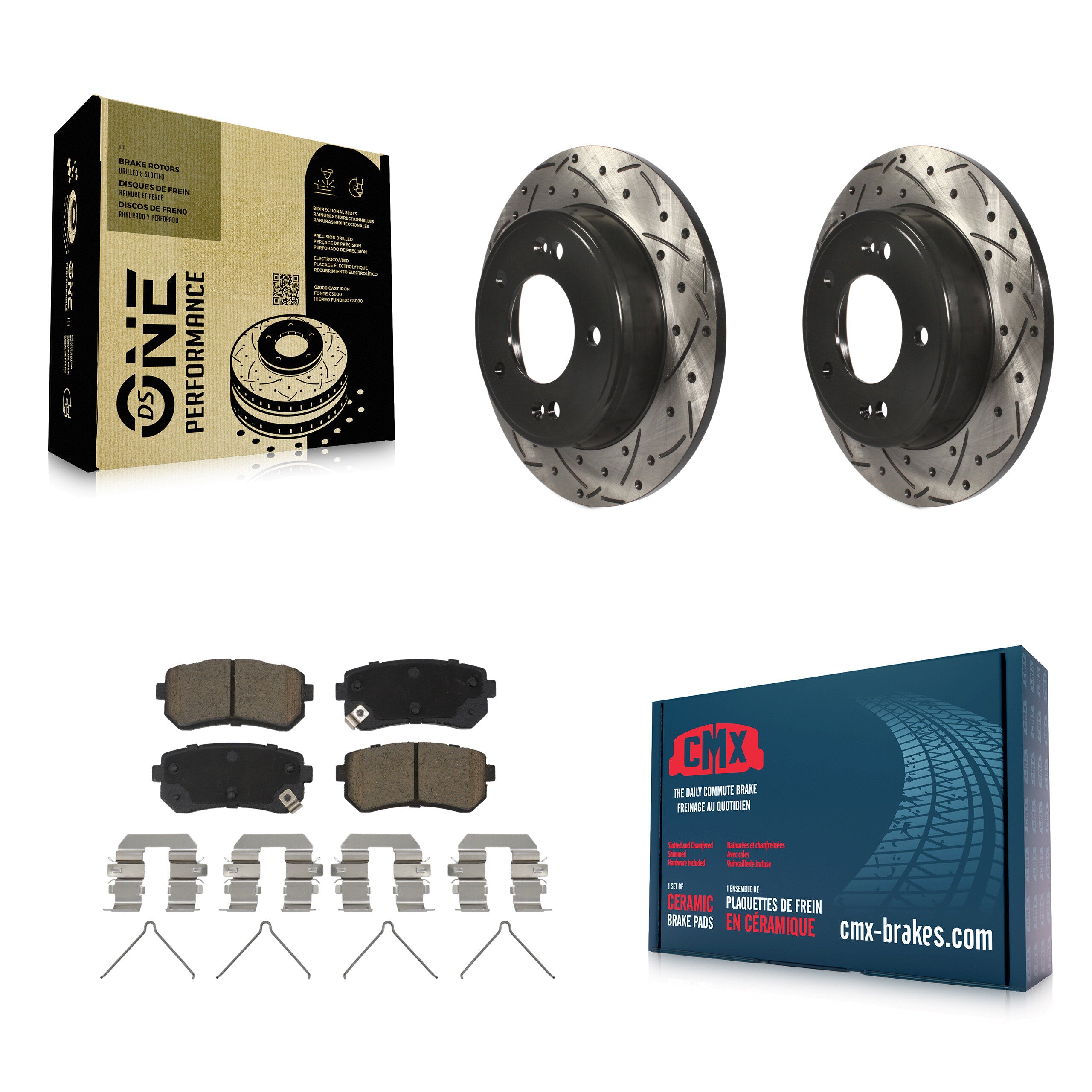 Transit Auto KDC-100945 Disc Brake Kit for 2018-2023 Hyundai Kona, Kia Seltos - Rear product image