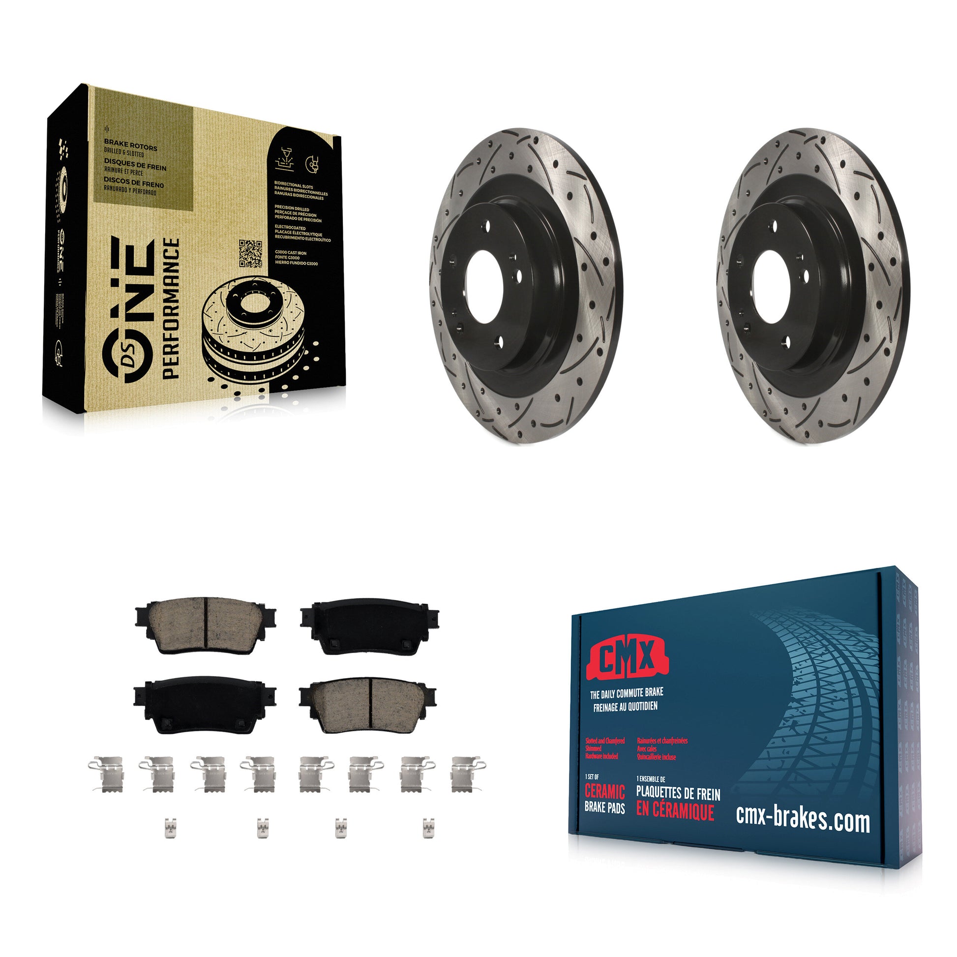 Transit Auto KDC-100947 Disc Brake Kit for 2017-2022 Mitsubishi Eclipse Cross, Mitsubishi Outlander PHEV, Mitsubishi Outlander - Rear product image