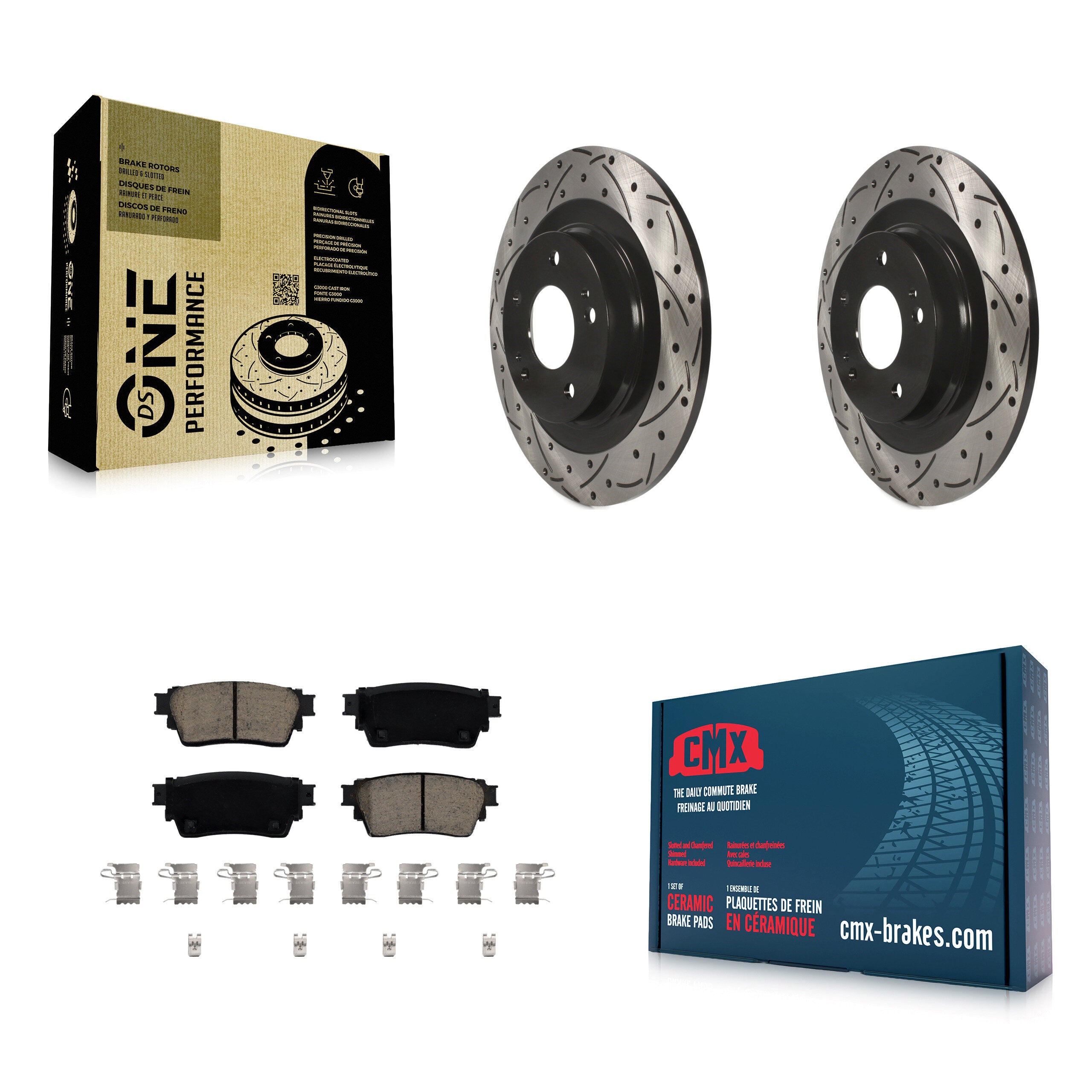 Transit Auto KDC-100947 Disc Brake Kit for 2017-2022 Mitsubishi Eclipse Cross, Mitsubishi Outlander PHEV, Mitsubishi Outlander - Rear product image