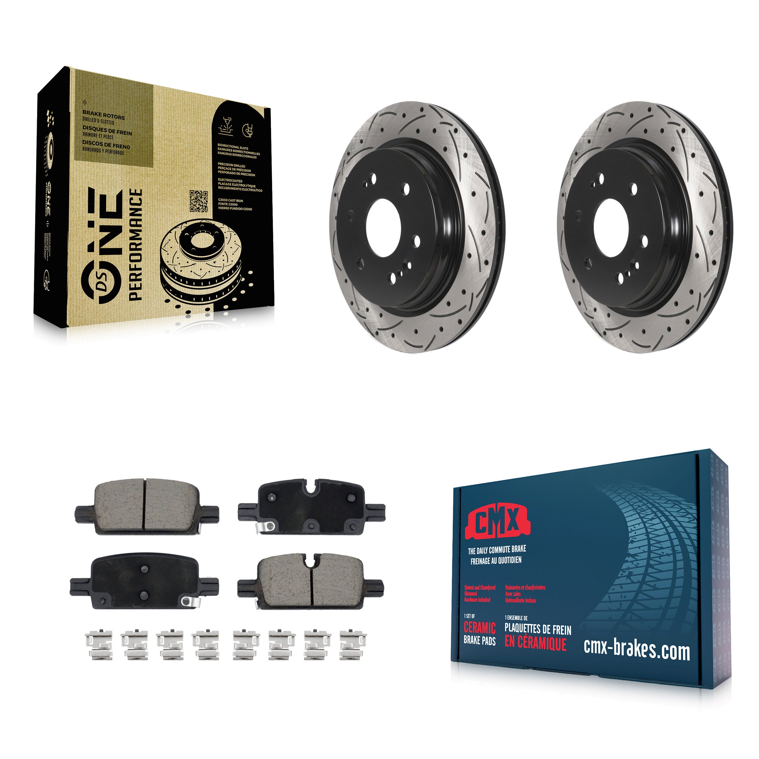 Transit Auto KDC-100963 Disc Brake Kit for 2019-2024 Chevrolet Silverado 1500 LTD, GMC Sierra 1500 Limited, Cadillac Escalade & more - Rear product image