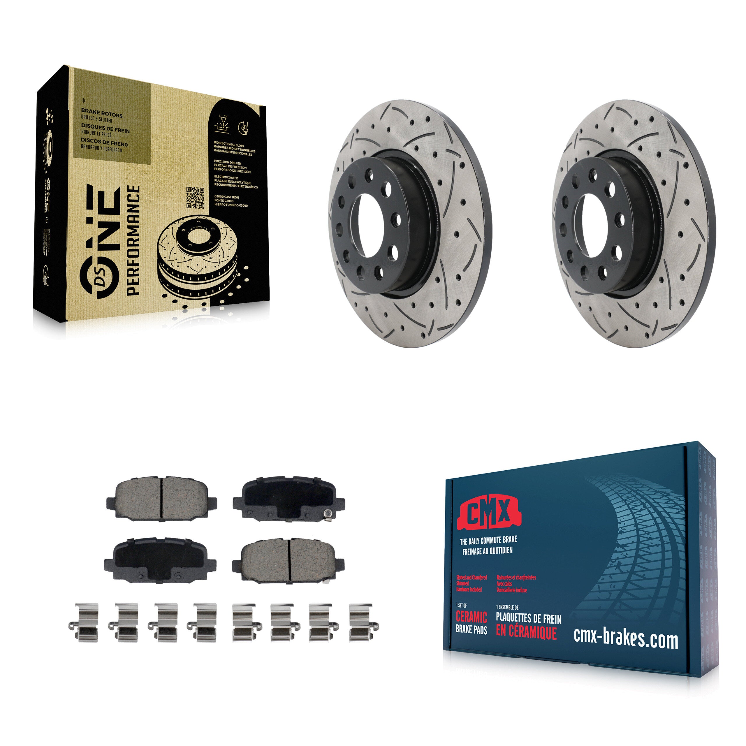 Transit Auto KDC-100973 Disc Brake Kit for 2018-2023 Jeep Compass - Rear product image