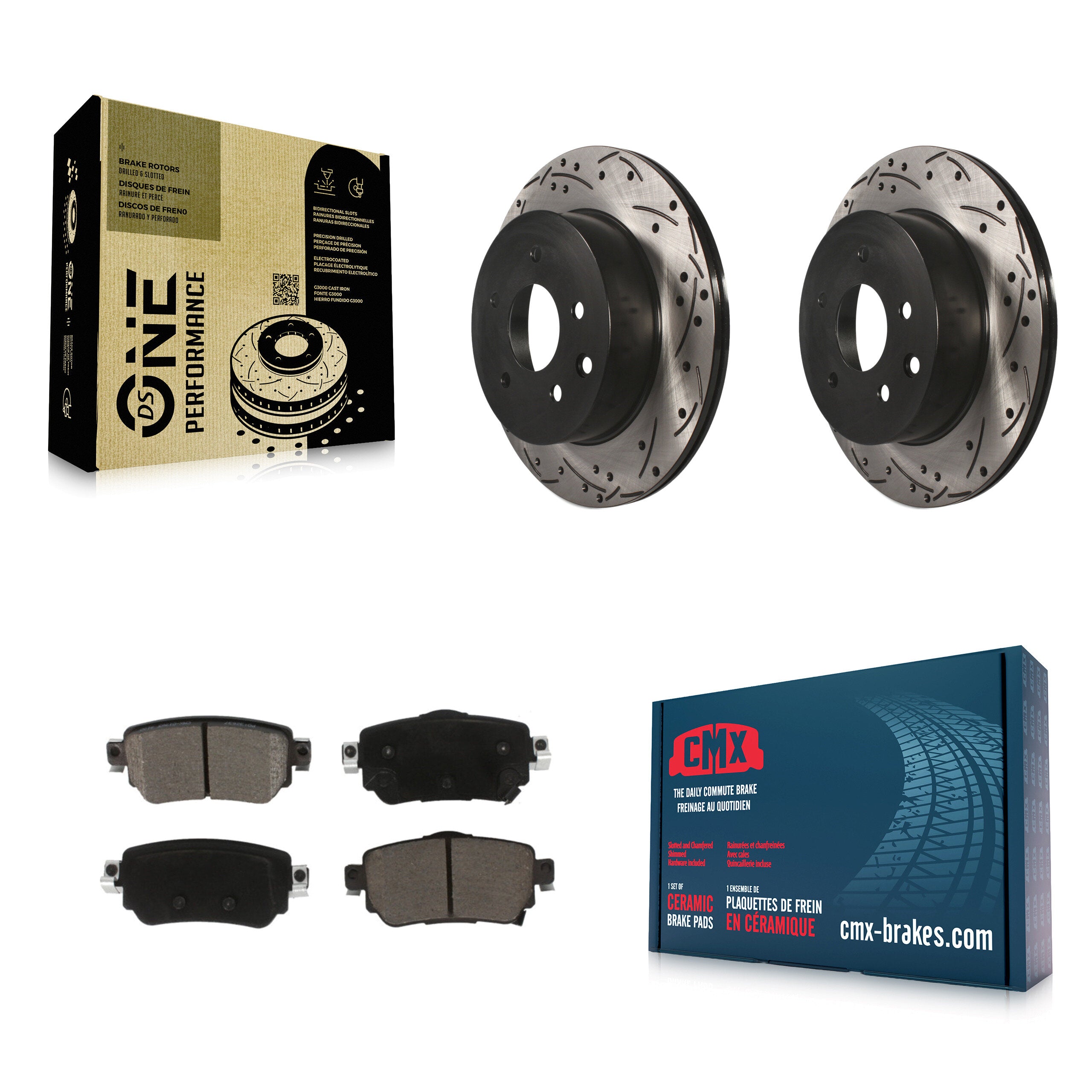 Transit Auto KDC-101003 Disc Brake Kit for 2019 Nissan Rogue Sport - Rear product image