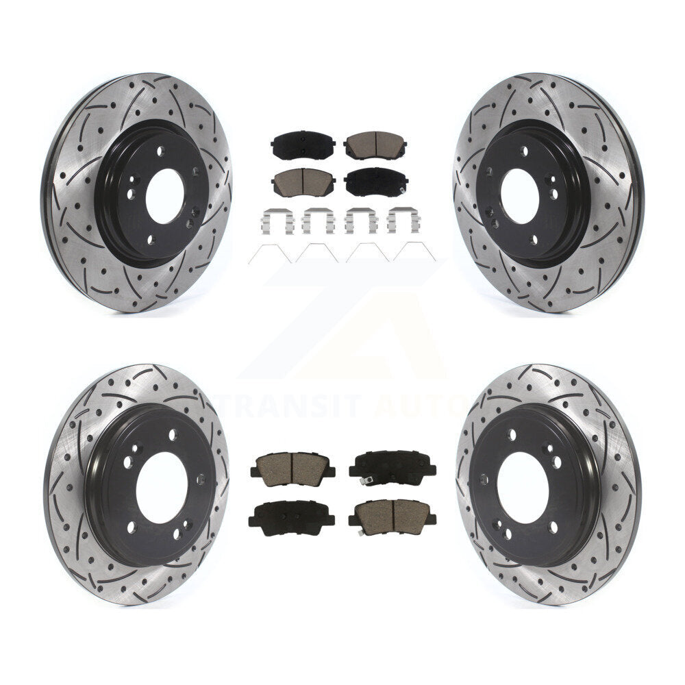 Transit Auto KDC-101022 Disc Brake Kit for 2019-2023 Kia Forte, Kia Forte5, Hyundai Veloster - Front and Rear product image