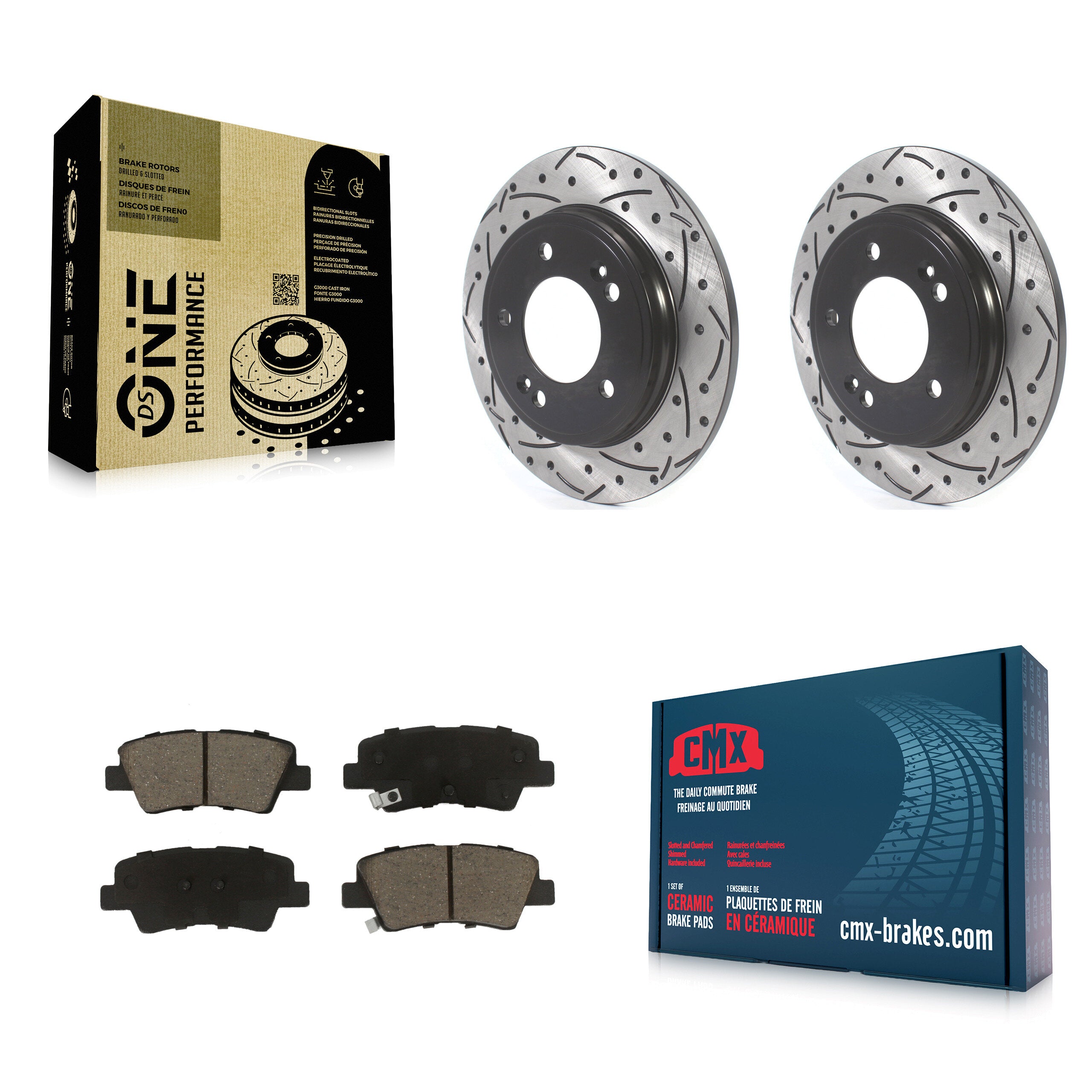 Transit Auto KDC-101033 Disc Brake Kit for 2019-2023 Kia Forte, Kia Forte5, Hyundai Veloster - Rear product image