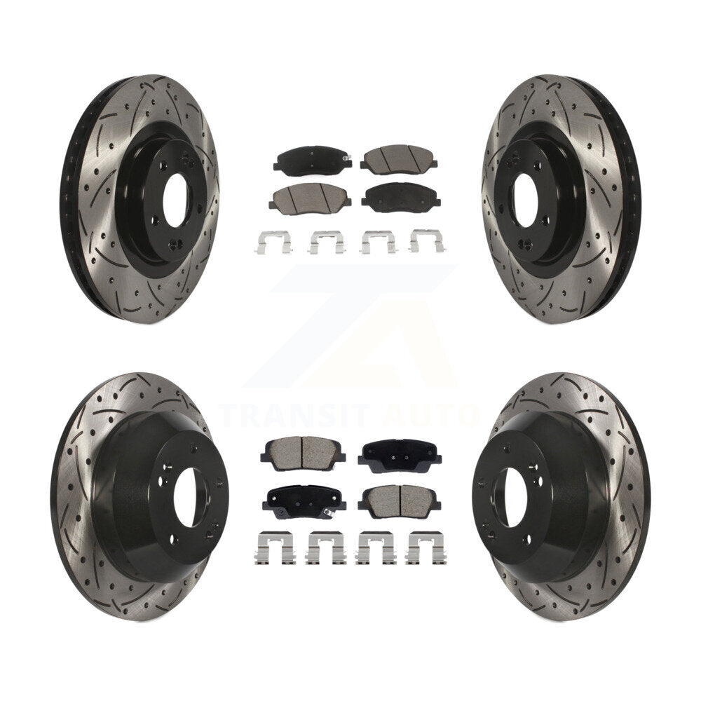 Transit Auto KDC-101063 Disc Brake Kit for 2013-2016 Hyundai Santa Fe, Hyundai Santa Fe XL - Front and Rear product image