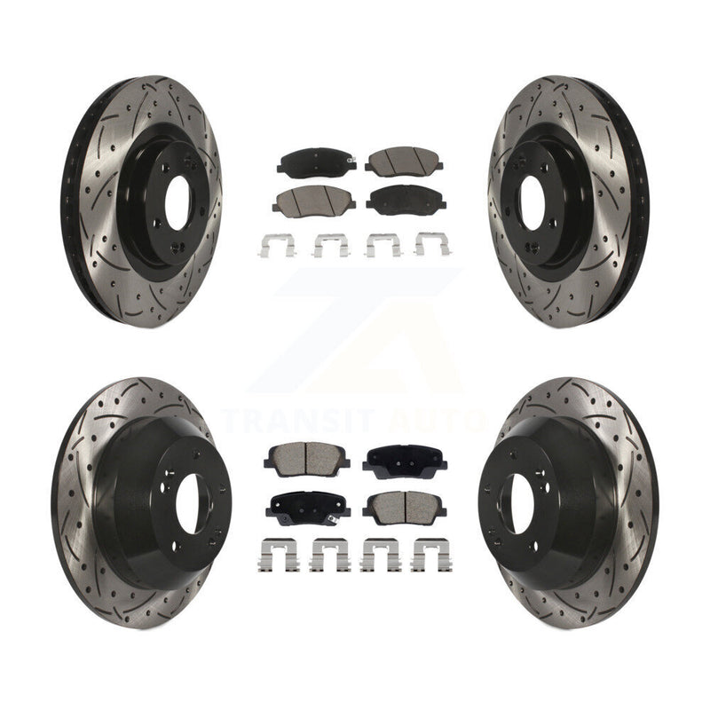 Transit Auto KDC-101063 Disc Brake Kit for 2013-2016 Hyundai Santa Fe, Hyundai Santa Fe XL - Front and Rear product image