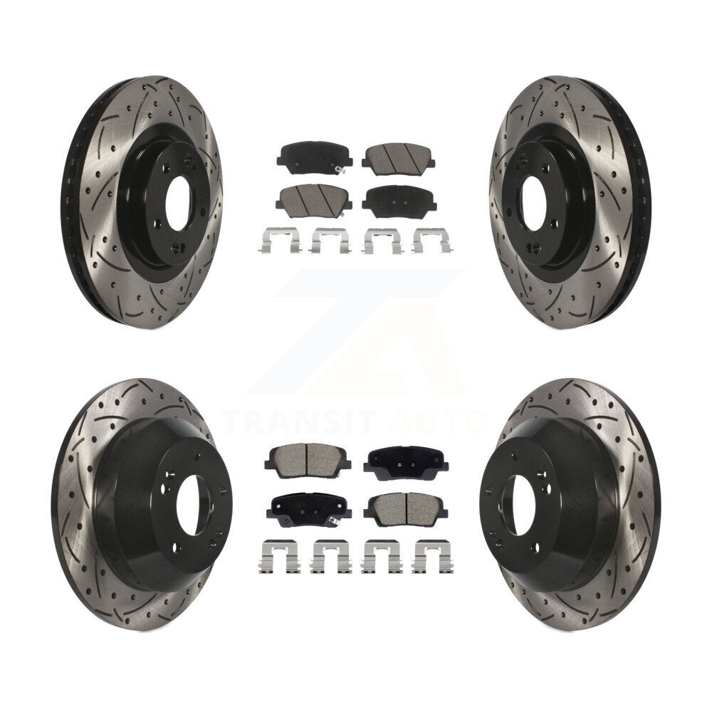 Transit Auto KDC-101064 Disc Brake Kit for 2013-2016 Kia Sorento, Hyundai Santa Fe Sport - Front and Rear product image
