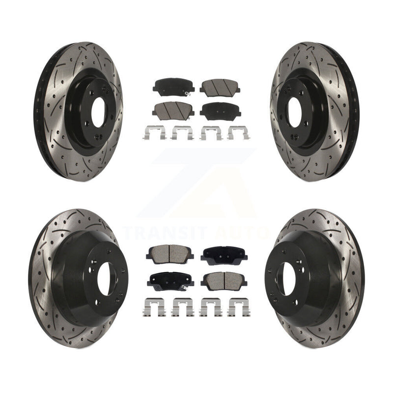 Transit Auto KDC-101064 Disc Brake Kit for 2013-2016 Kia Sorento, Hyundai Santa Fe Sport - Front and Rear product image