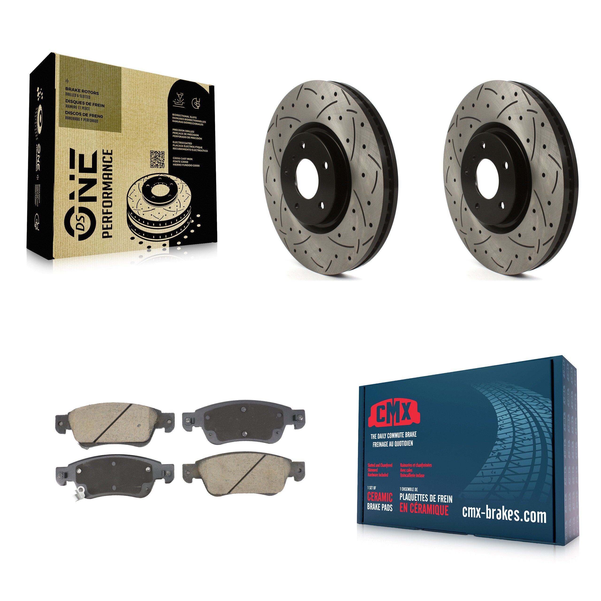 Transit Auto KDC-101092 Disc Brake Kit for 2007-2015 INFINITI Q60, INFINITI G37, INFINITI G35 - Front product image