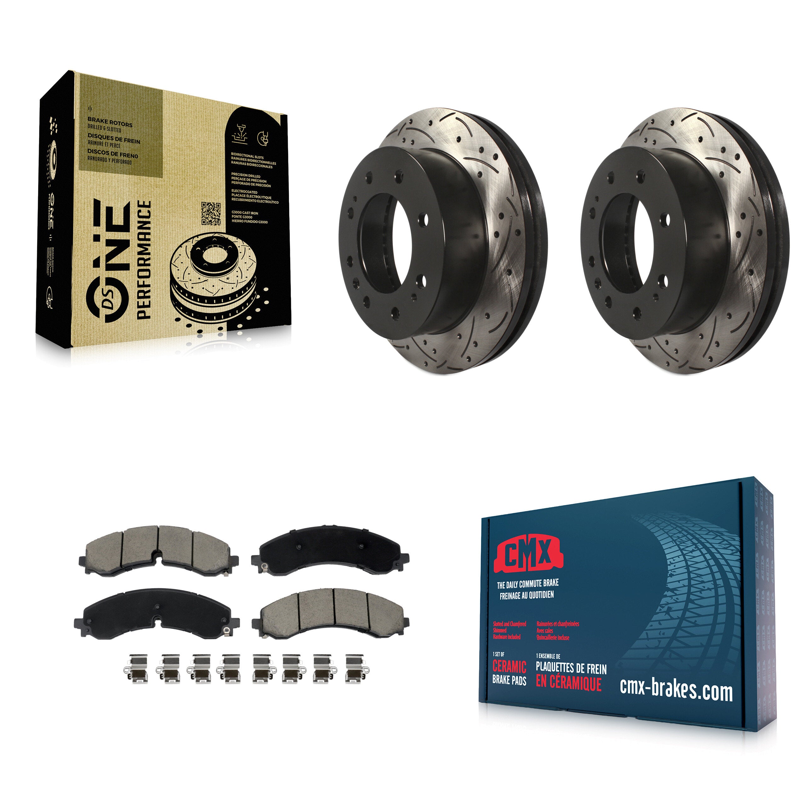 Transit Auto KDC-101095 Disc Brake Kit for 2020-2024 Chevrolet Silverado 2500 HD, Chevrolet Silverado 3500 HD, GMC Sierra 2500 HD & more - Front product image