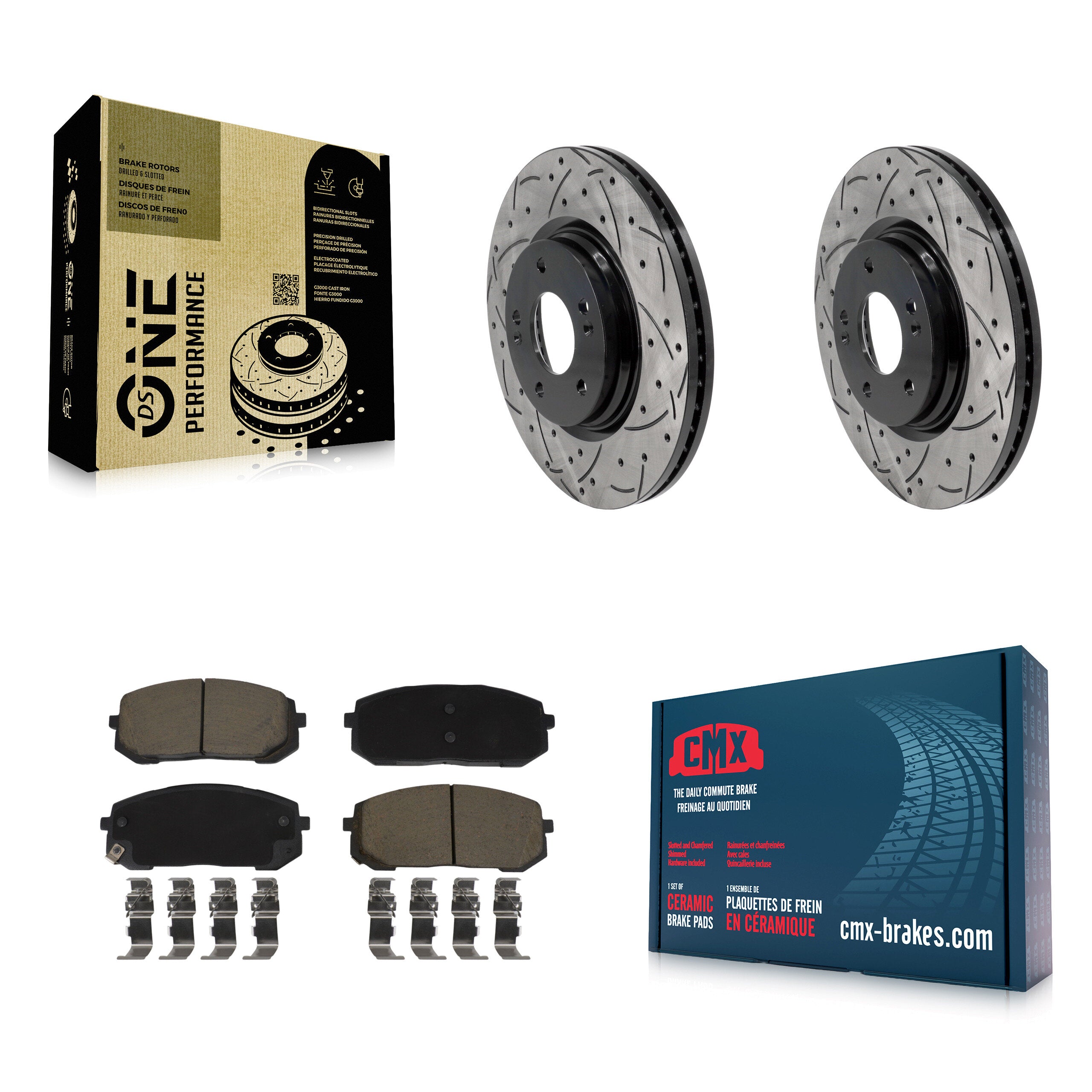Transit Auto KDC-101110 Disc Brake Kit for 2020-2025 Hyundai Elantra, Hyundai Sonata, Kia Niro EV & more - Front product image