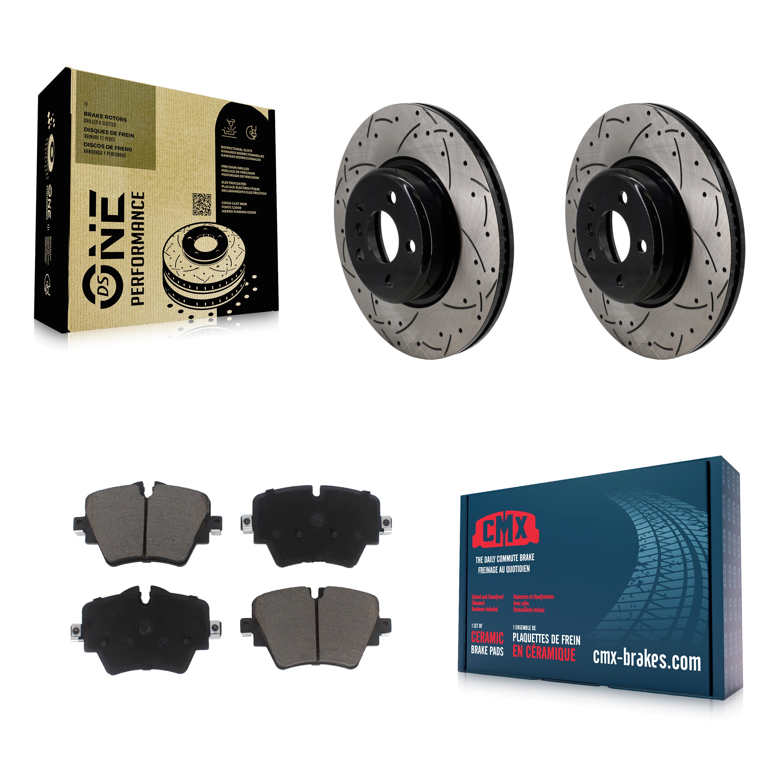 Transit Auto KDC-101112 Disc Brake Kit for 2018-2022 BMW 430i, BMW 430i xDrive, Toyota GR Supra & more - Front product image