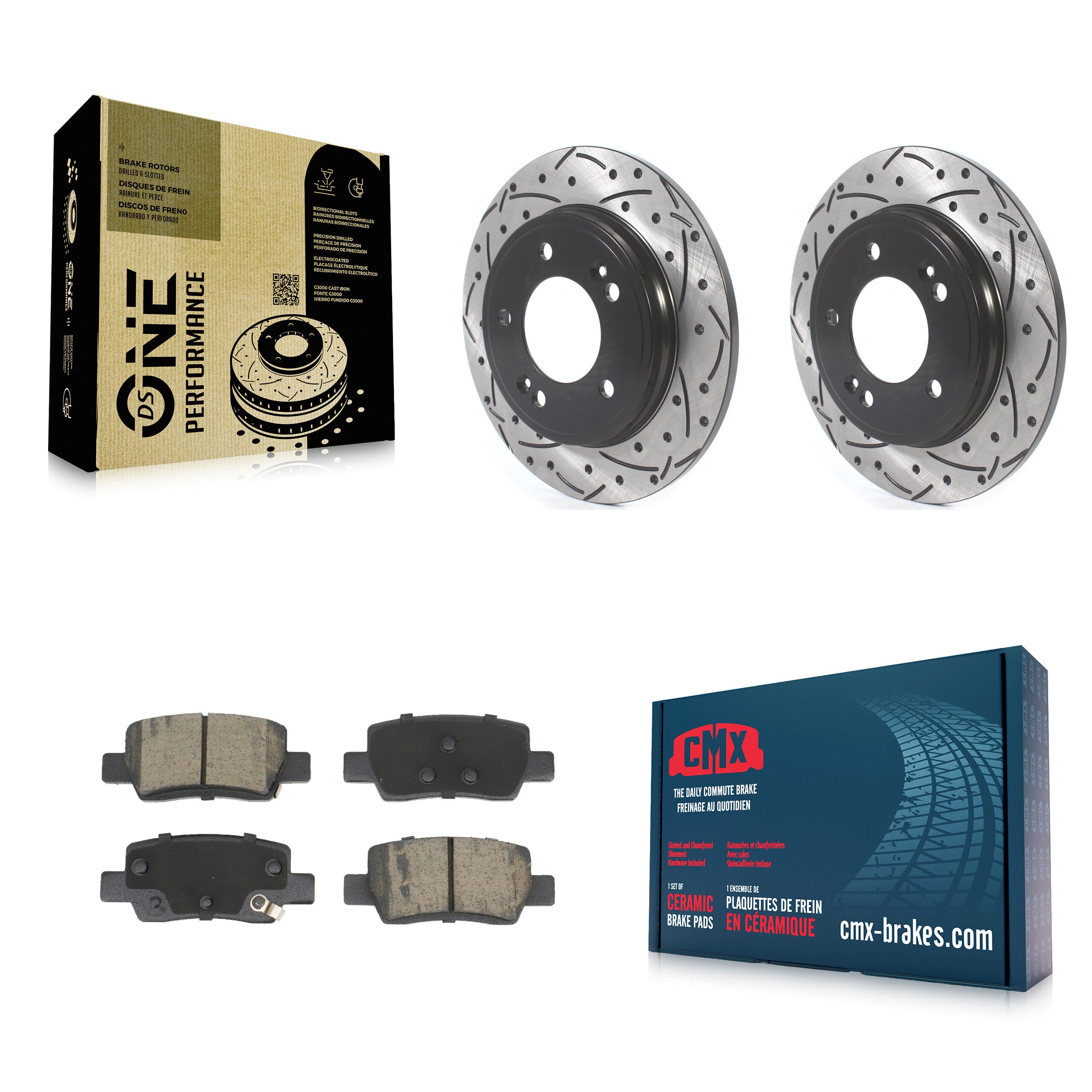 Transit Auto KDC-101122 Disc Brake Kit for 2021-2024 Hyundai Elantra - Rear product image
