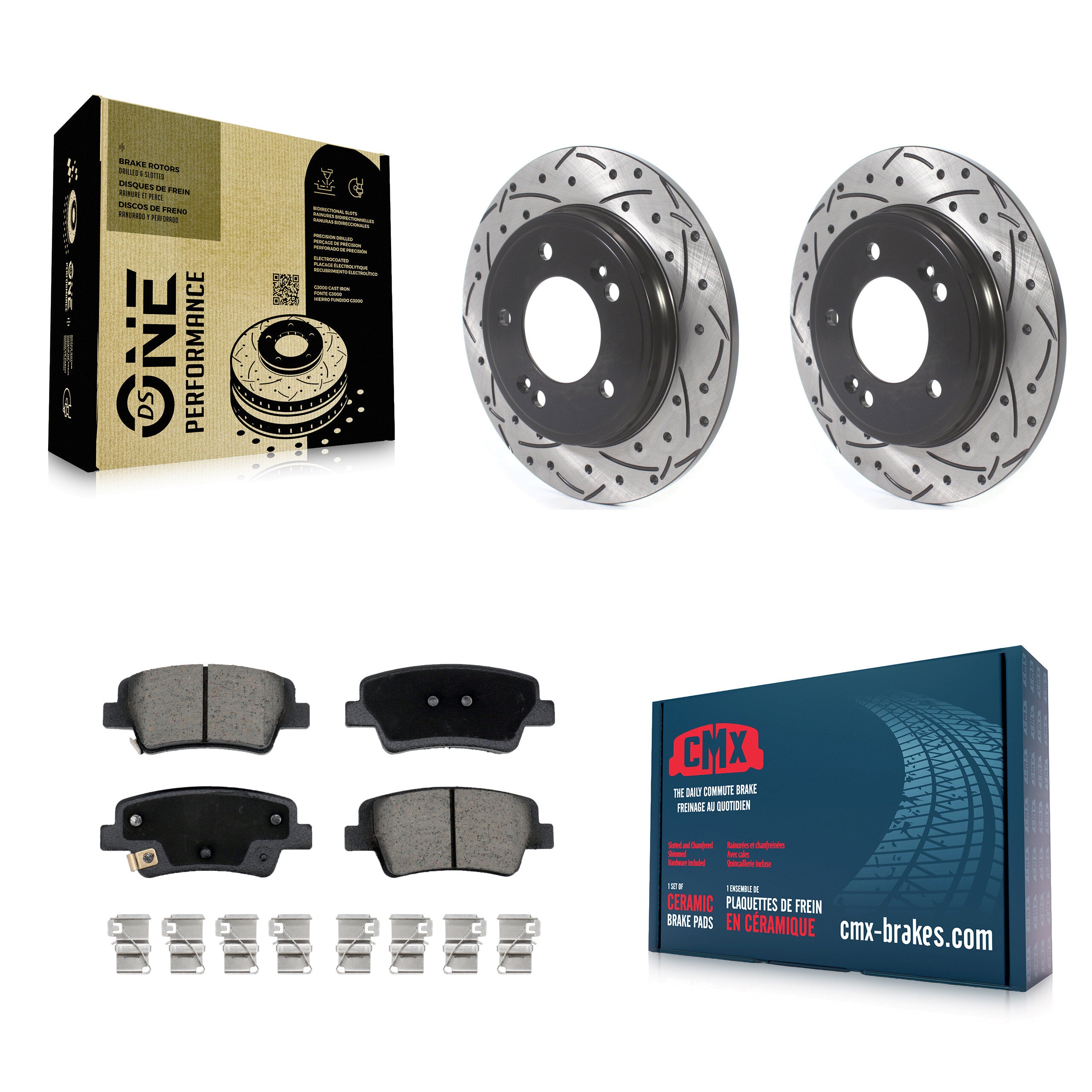 Transit Auto KDC-101123 Disc Brake Kit for 2021-2024 Kia Niro, Hyundai Elantra - Rear product image