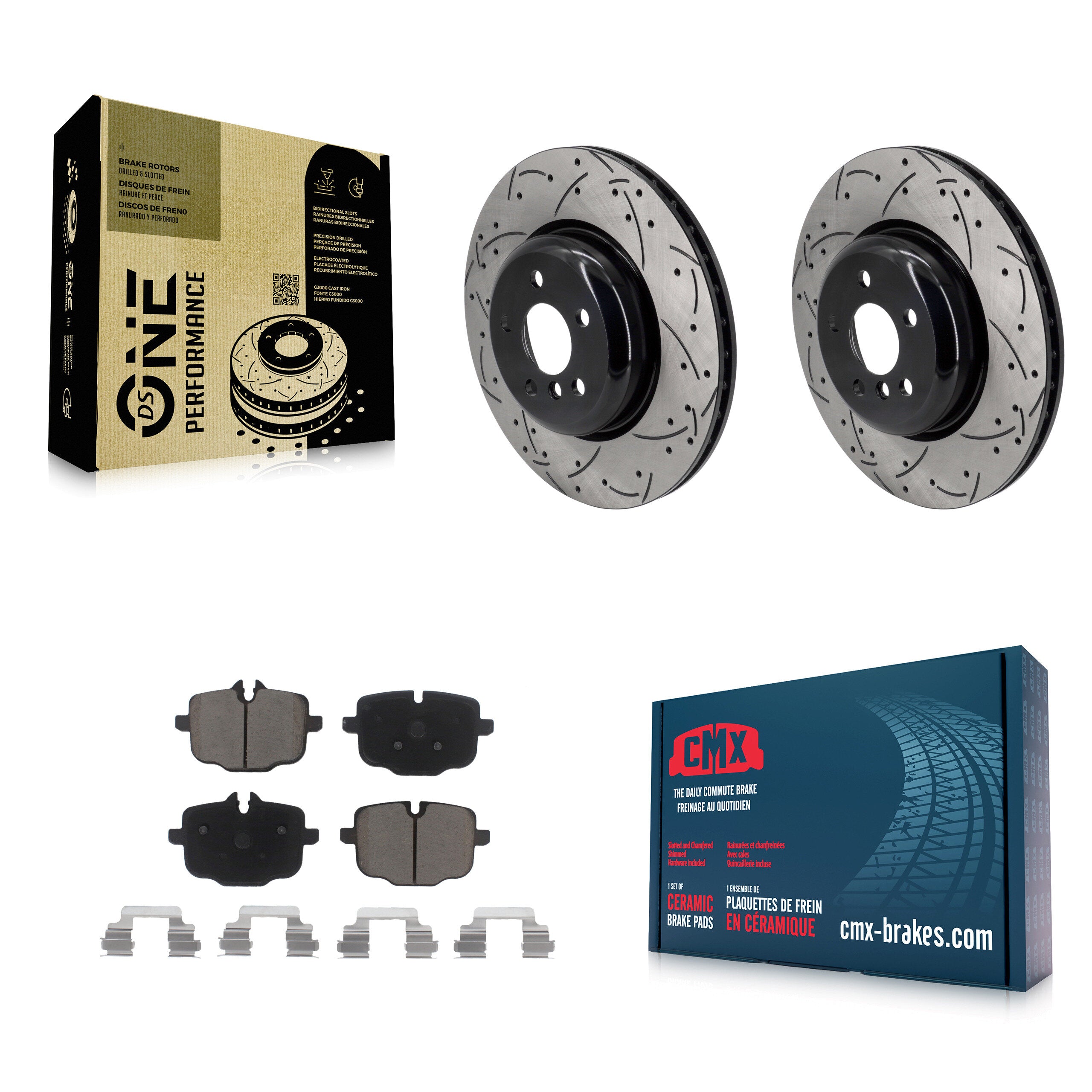 Transit Auto KDC-101127 Disc Brake Kit for 2016-2022 BMW iX, BMW 540i xDrive, BMW X5 & more - Rear product image
