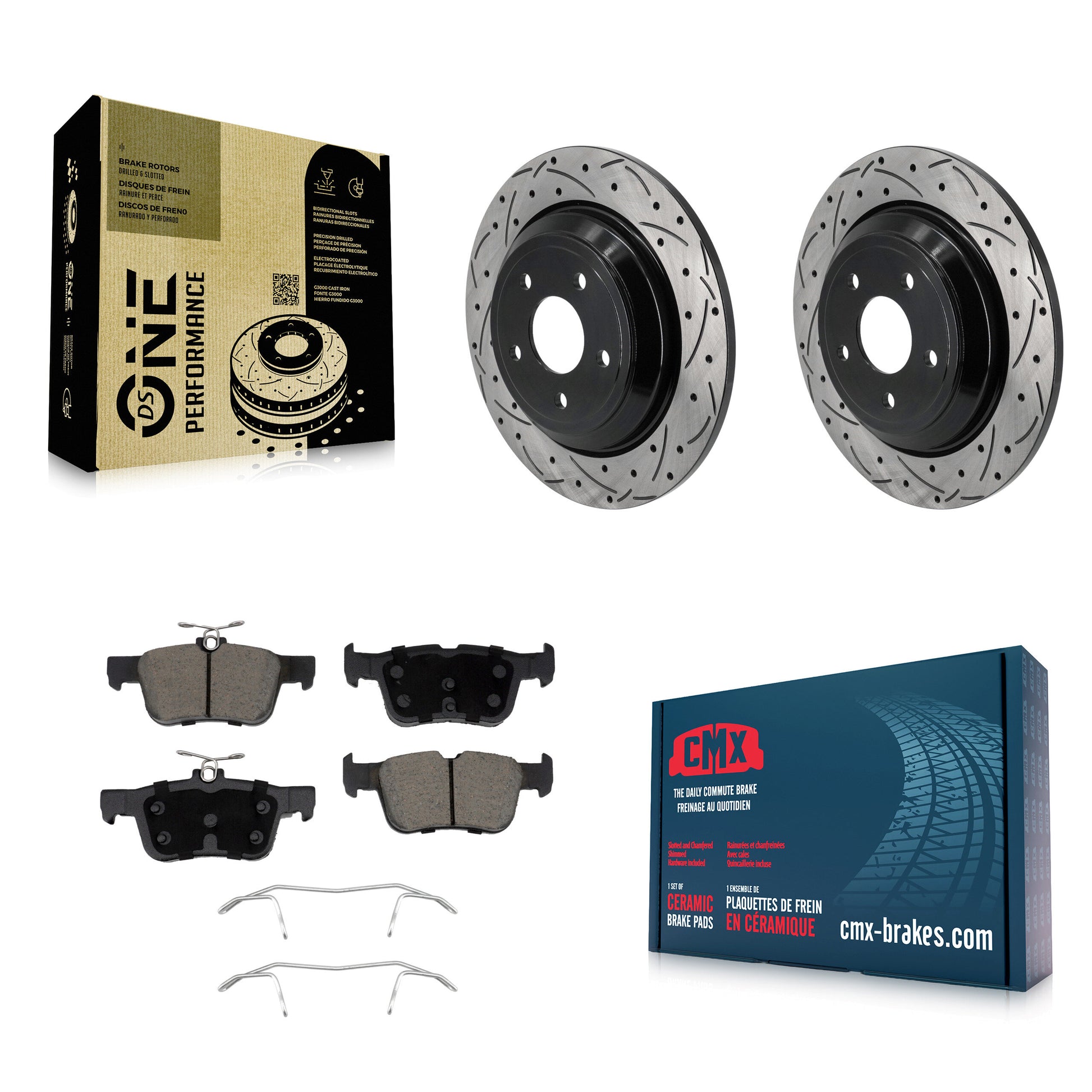 Transit Auto KDC-101128 Disc Brake Kit for 2020-2023 Ford Bronco Sport, Ford Escape, Lincoln Corsair - Rear product image