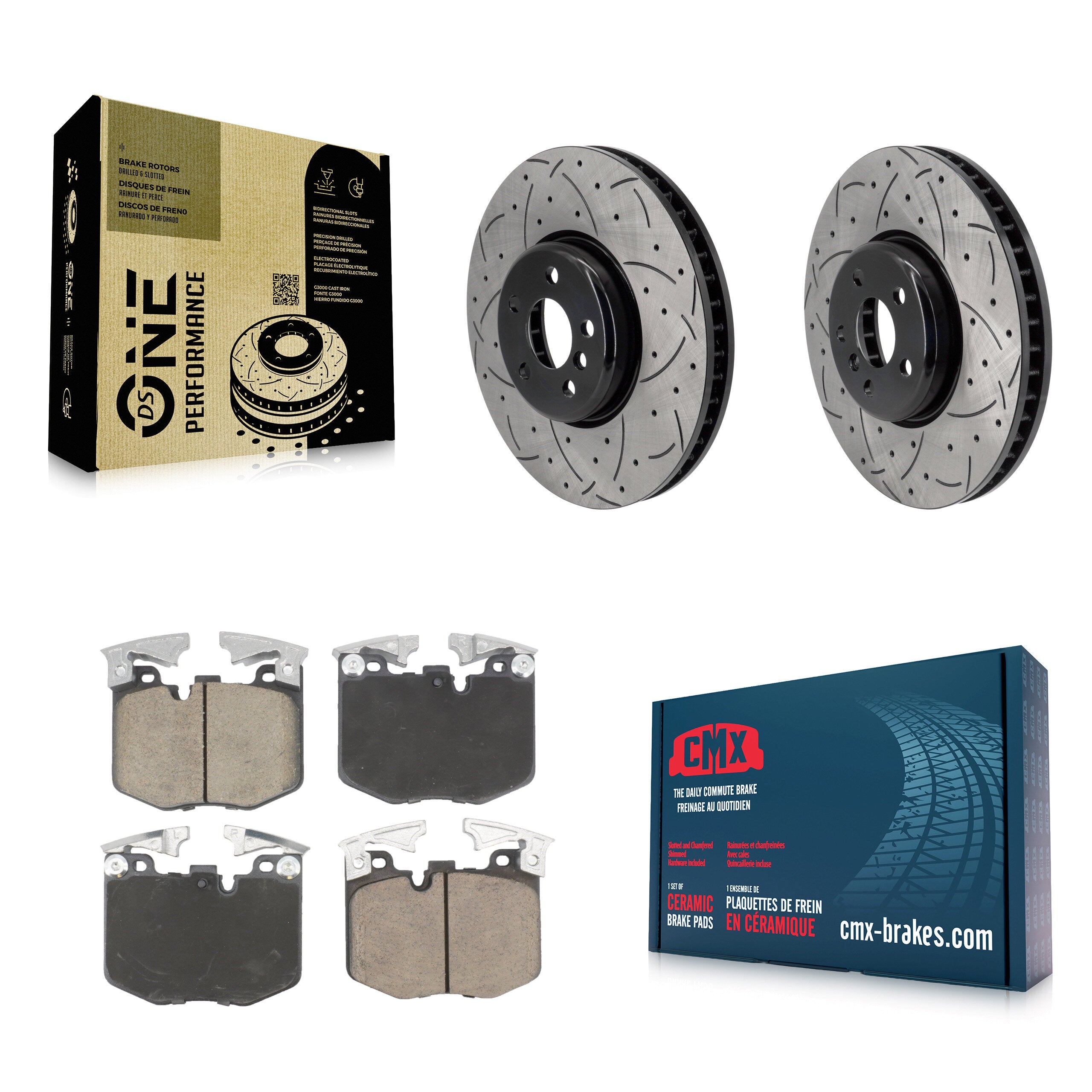 Transit Auto KDC-101130 Disc Brake Kit for 2016-2023 Toyota GR Supra, BMW 230i, BMW 740i & more - Front product image