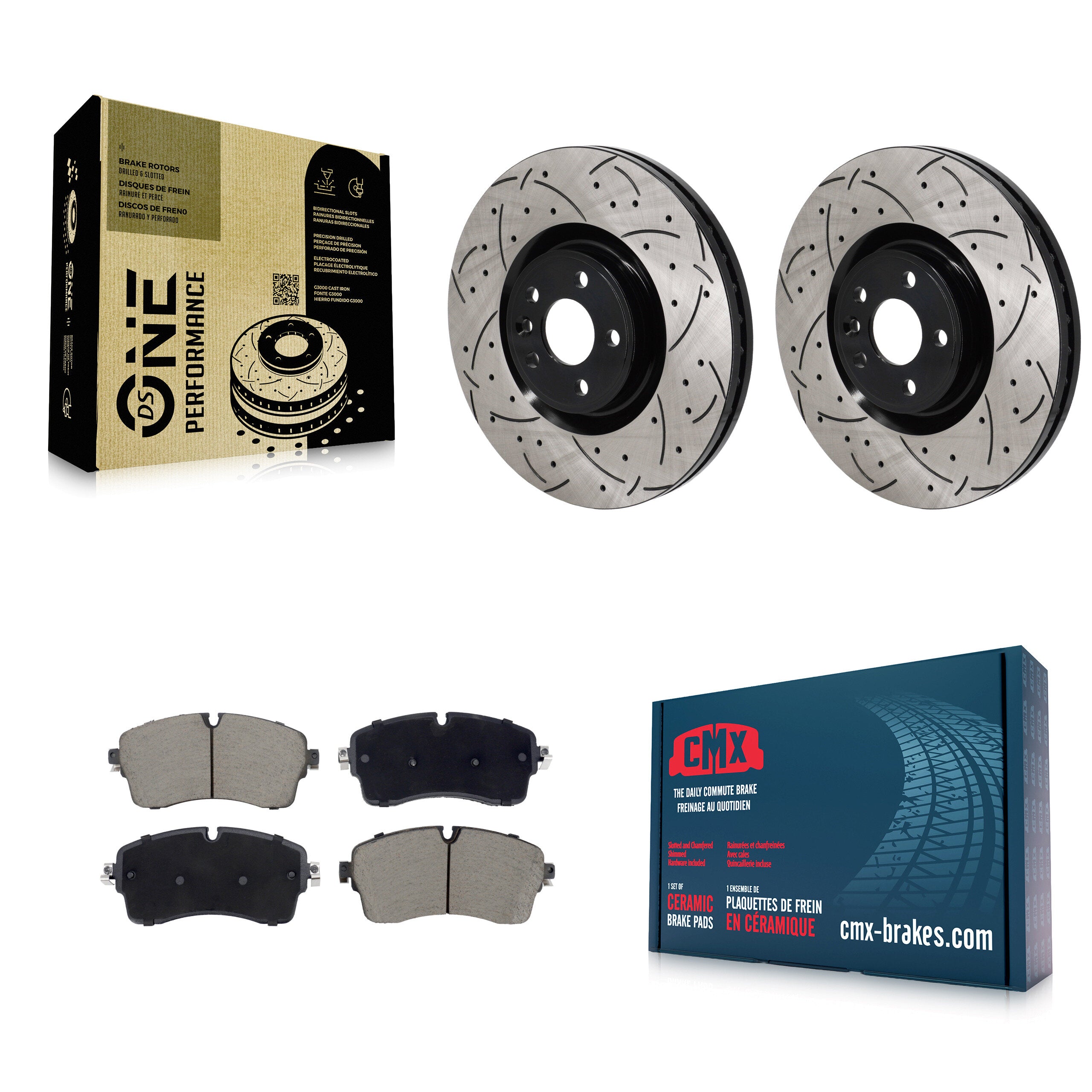 Transit Auto KDC-101140 Disc Brake Kit for 2016-2020 Jaguar E-Pace, Land Rover Range Rover Evoque - Front product image