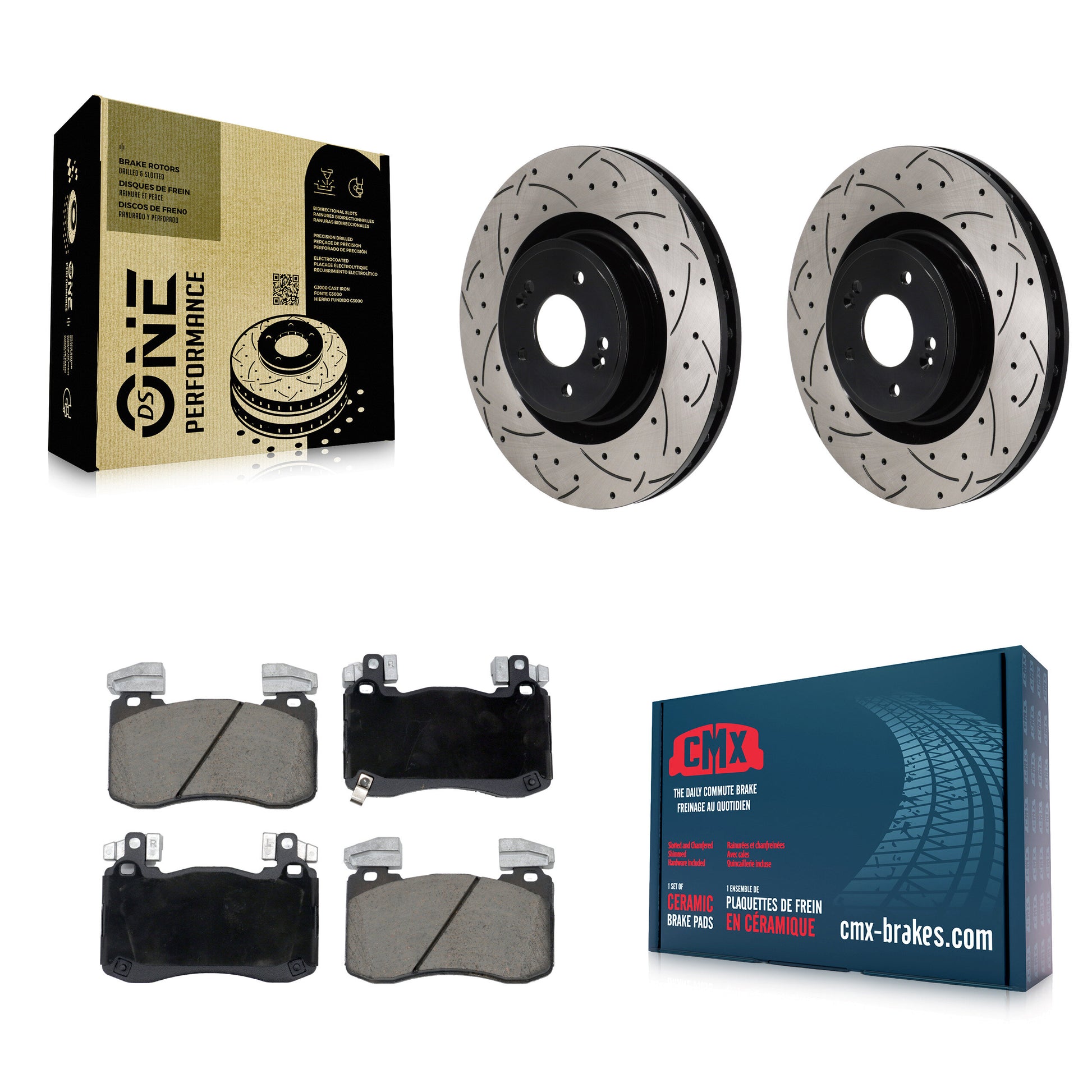 Transit Auto KDC-101145 Disc Brake Kit for 2018-2023 Genesis G70, Kia Stinger - Front product image