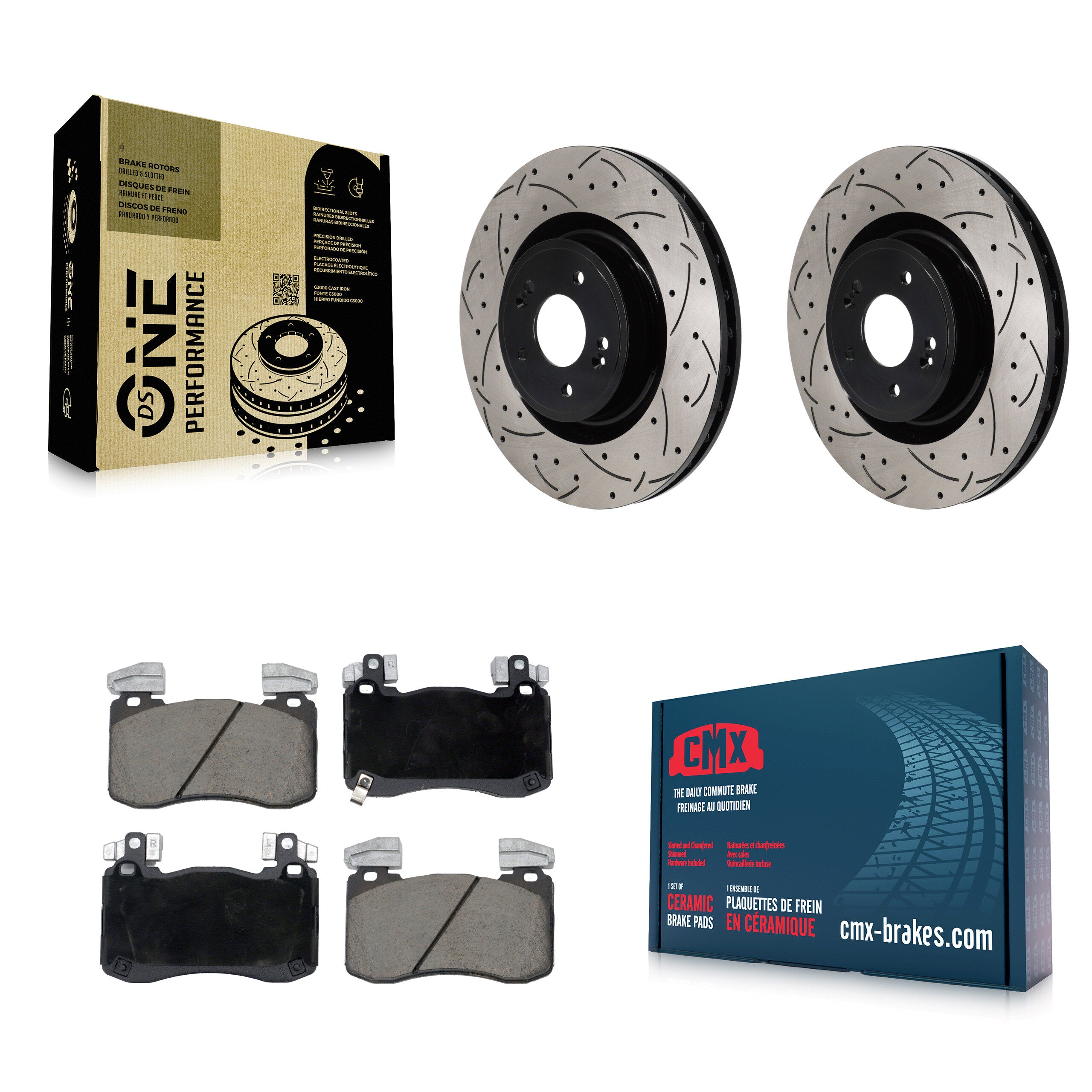 Transit Auto KDC-101145 Disc Brake Kit for 2018-2023 Genesis G70, Kia Stinger - Front product image
