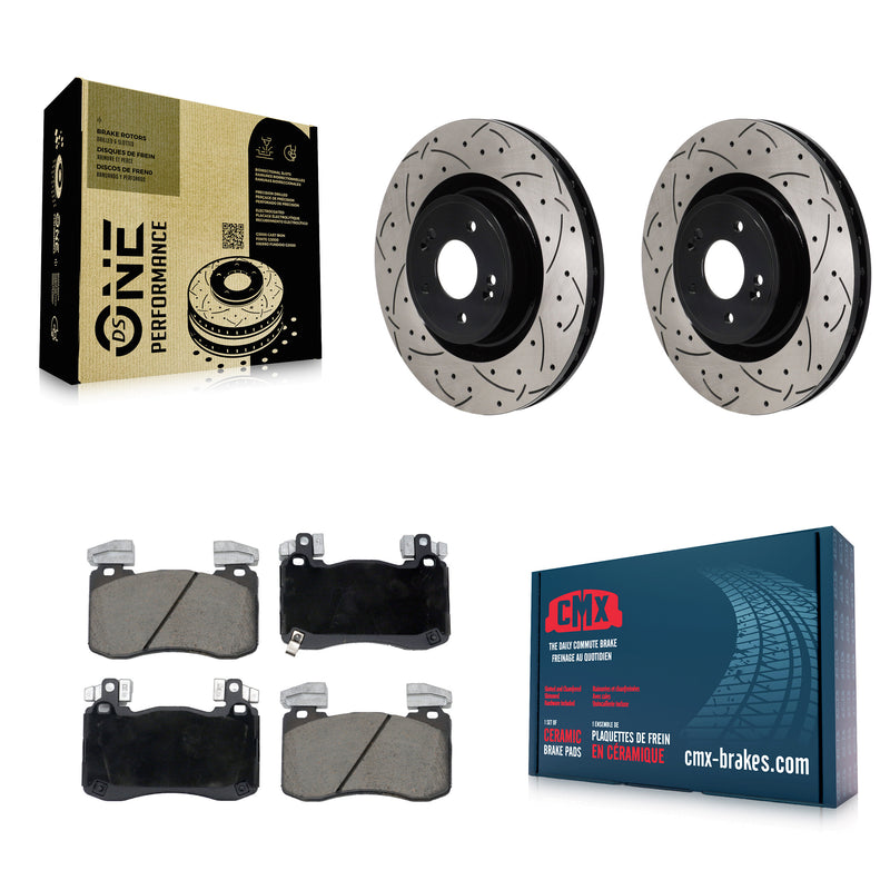 Transit Auto KDC-101145 Disc Brake Kit for 2018-2023 Genesis G70, Kia Stinger - Front product image