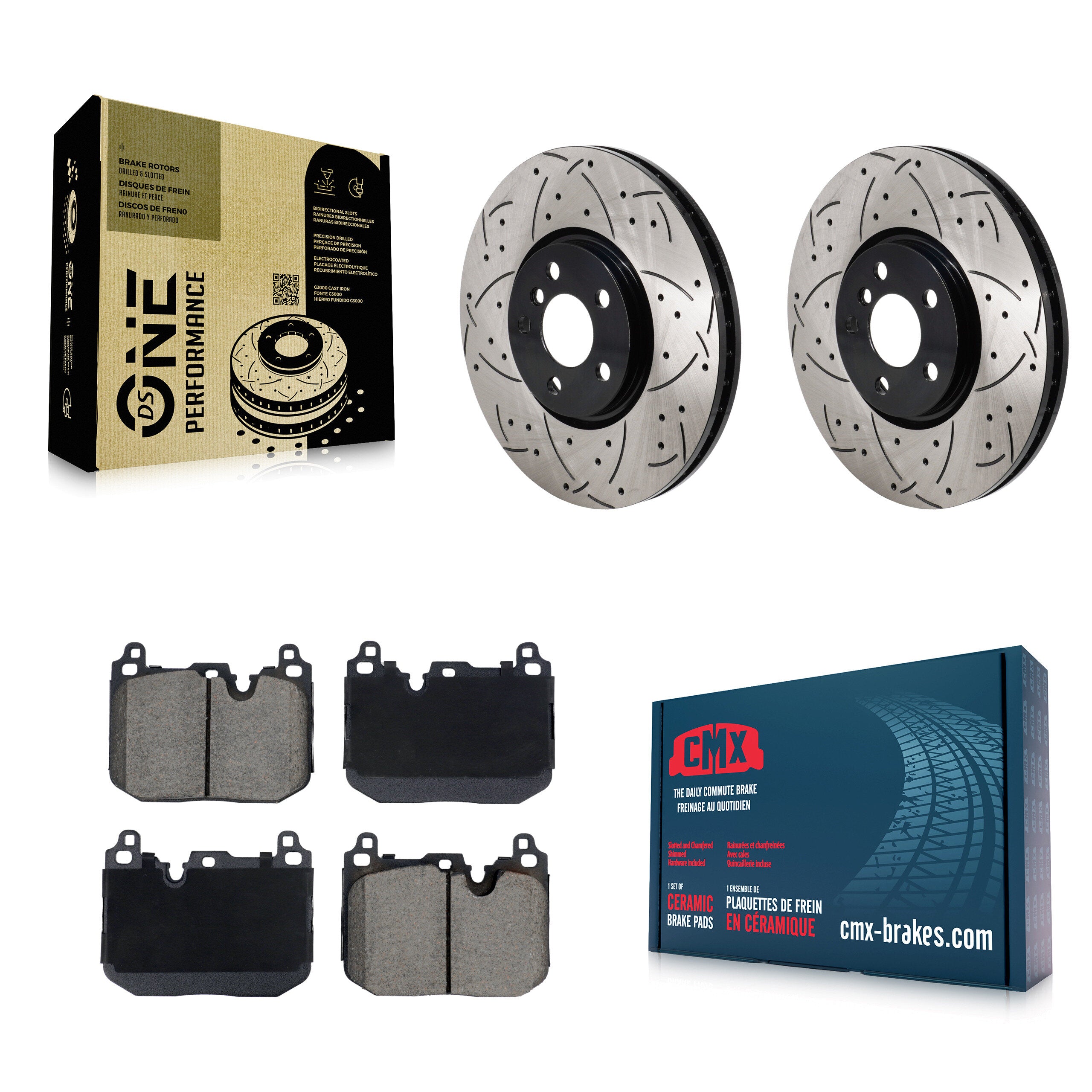 Transit Auto KDC-101153 Disc Brake Kit for 2017-2020 Mini Cooper Countryman, Mini Cooper, Mini Cooper Clubman - Front product image