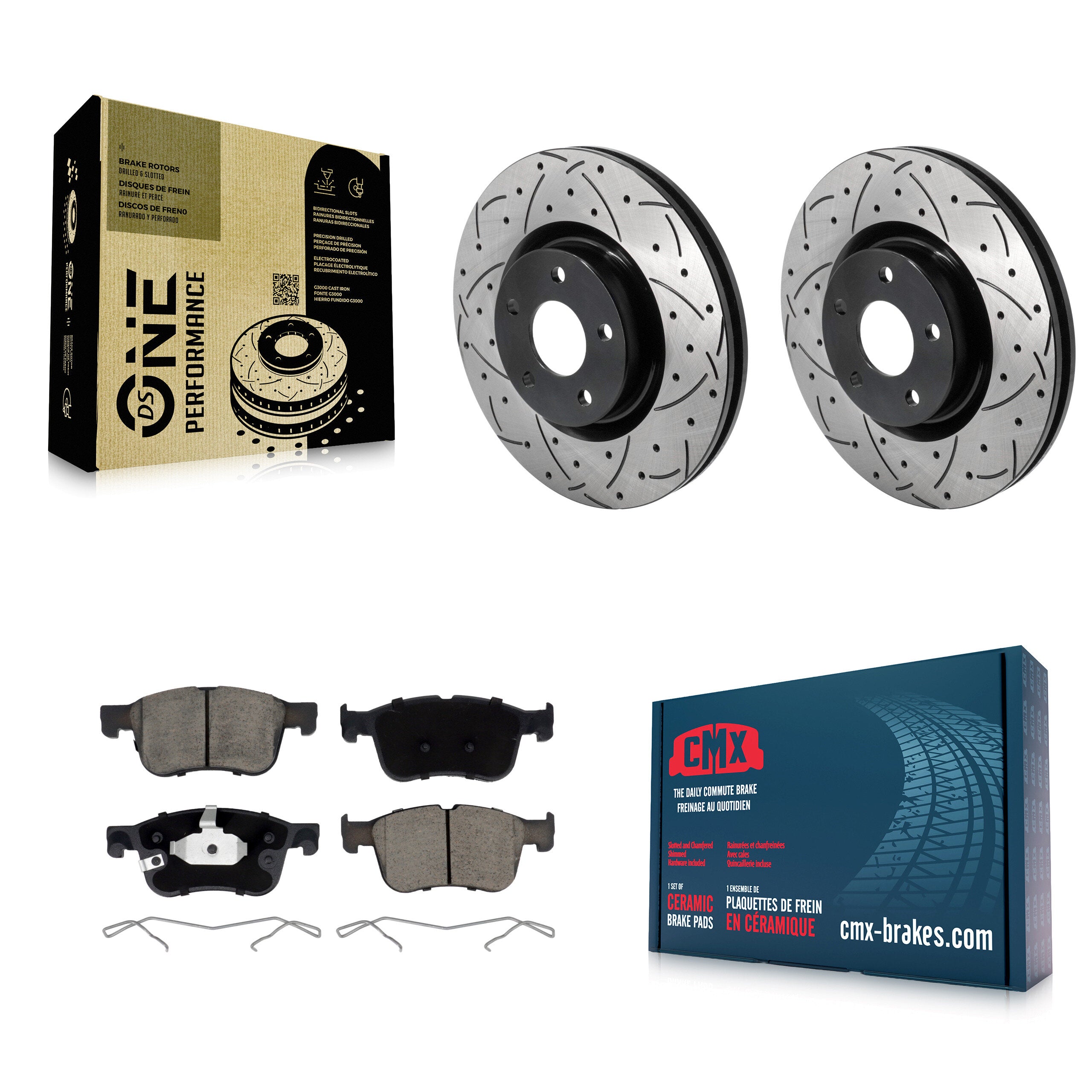 Transit Auto KDC-101154 Disc Brake Kit for 2020-2023 Ford Bronco Sport, Lincoln Corsair, Ford Escape - Front product image