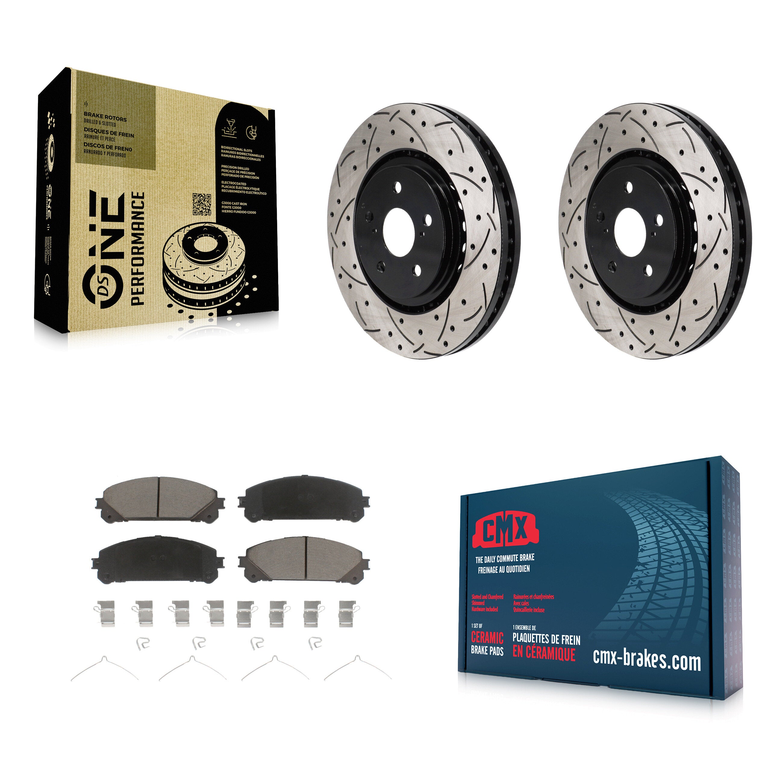 Transit Auto KDC-101165 Disc Brake Kit for 2021-2023 Lexus RZ450e, Subaru Solterra, Toyota bZ4X & more - Front product image