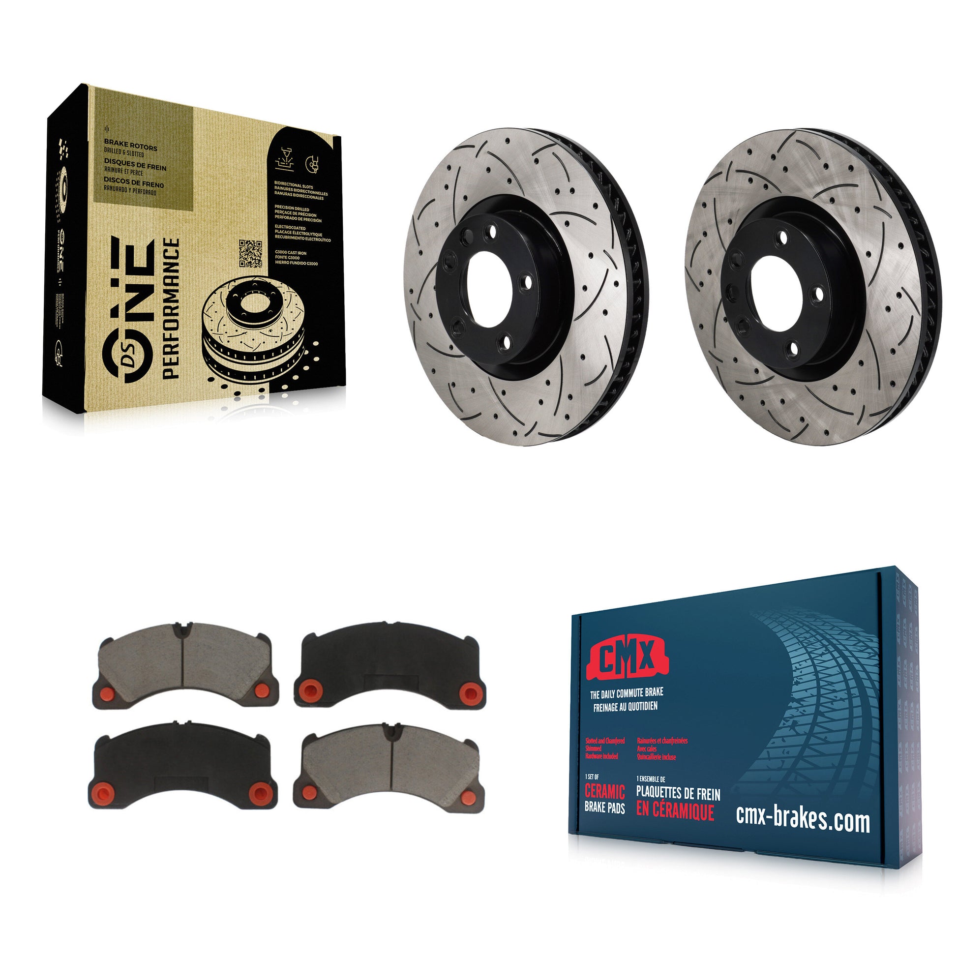 Transit Auto KDC-101238 Disc Brake Kit for 2011-2018 Porsche Cayenne, Volkswagen Touareg - Front product image