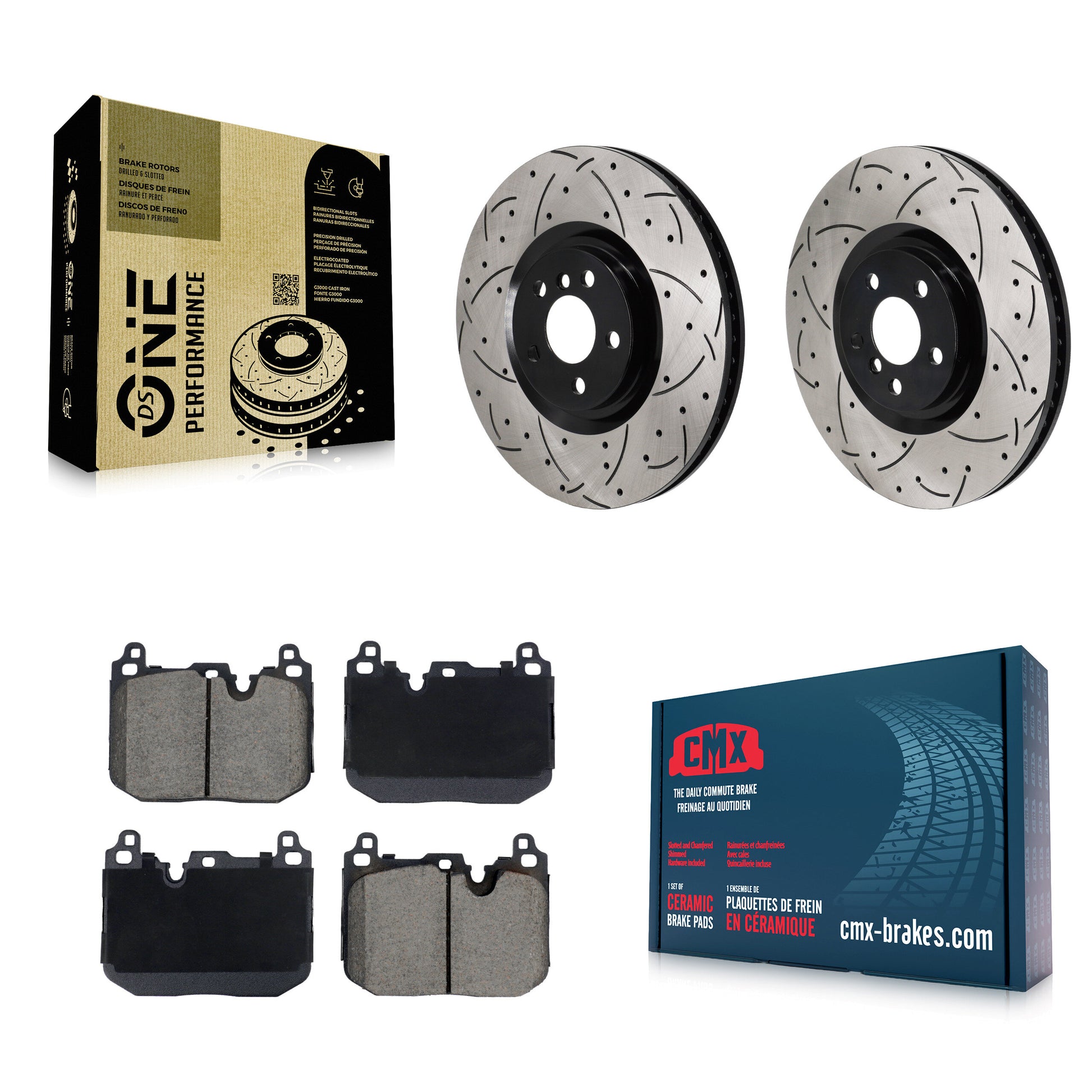Transit Auto KDC-101239 Disc Brake Kit for 2019-2024 BMW M235i xDrive Gran Coupe, BMW 228i Gran Coupe, Mini Cooper Clubman & more - Front product image
