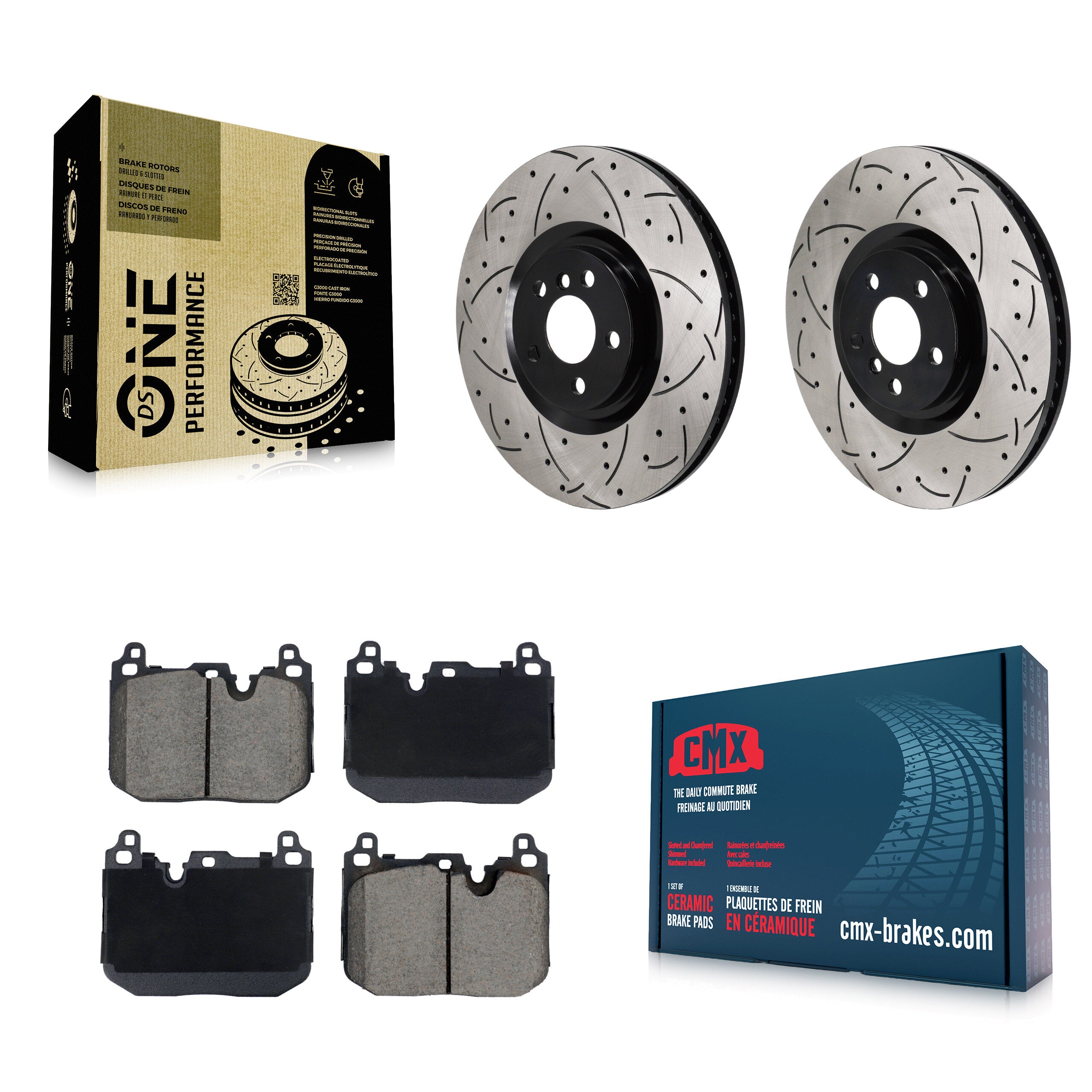 Transit Auto KDC-101239 Disc Brake Kit for 2019-2024 BMW M235i xDrive Gran Coupe, BMW 228i Gran Coupe, Mini Cooper Clubman & more - Front product image